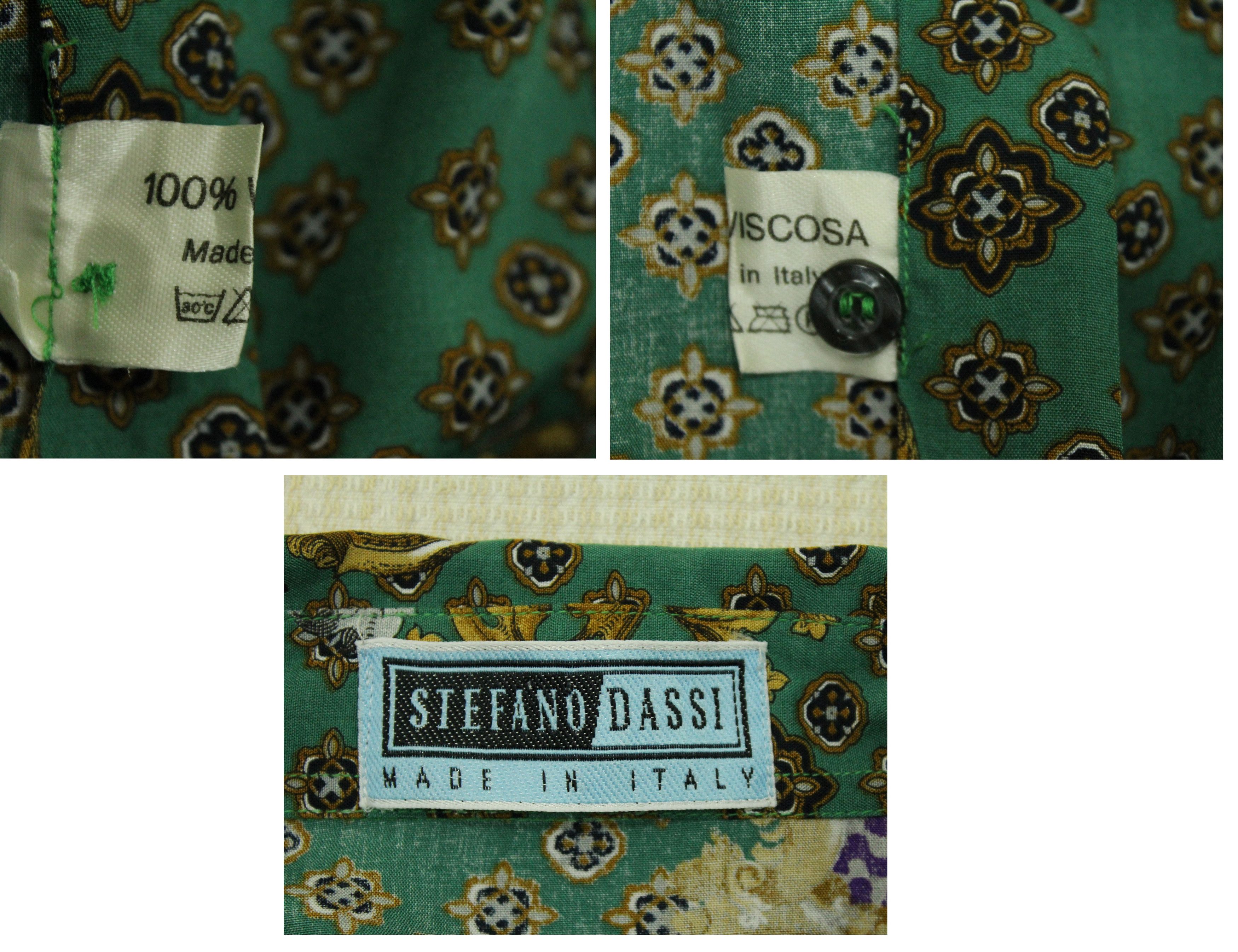 Vintage Vintage Shirt Monogram Logo Italy Baroque Style Shirt Rayon Size US M / EU 48-50 / 2 - 10 Thumbnail