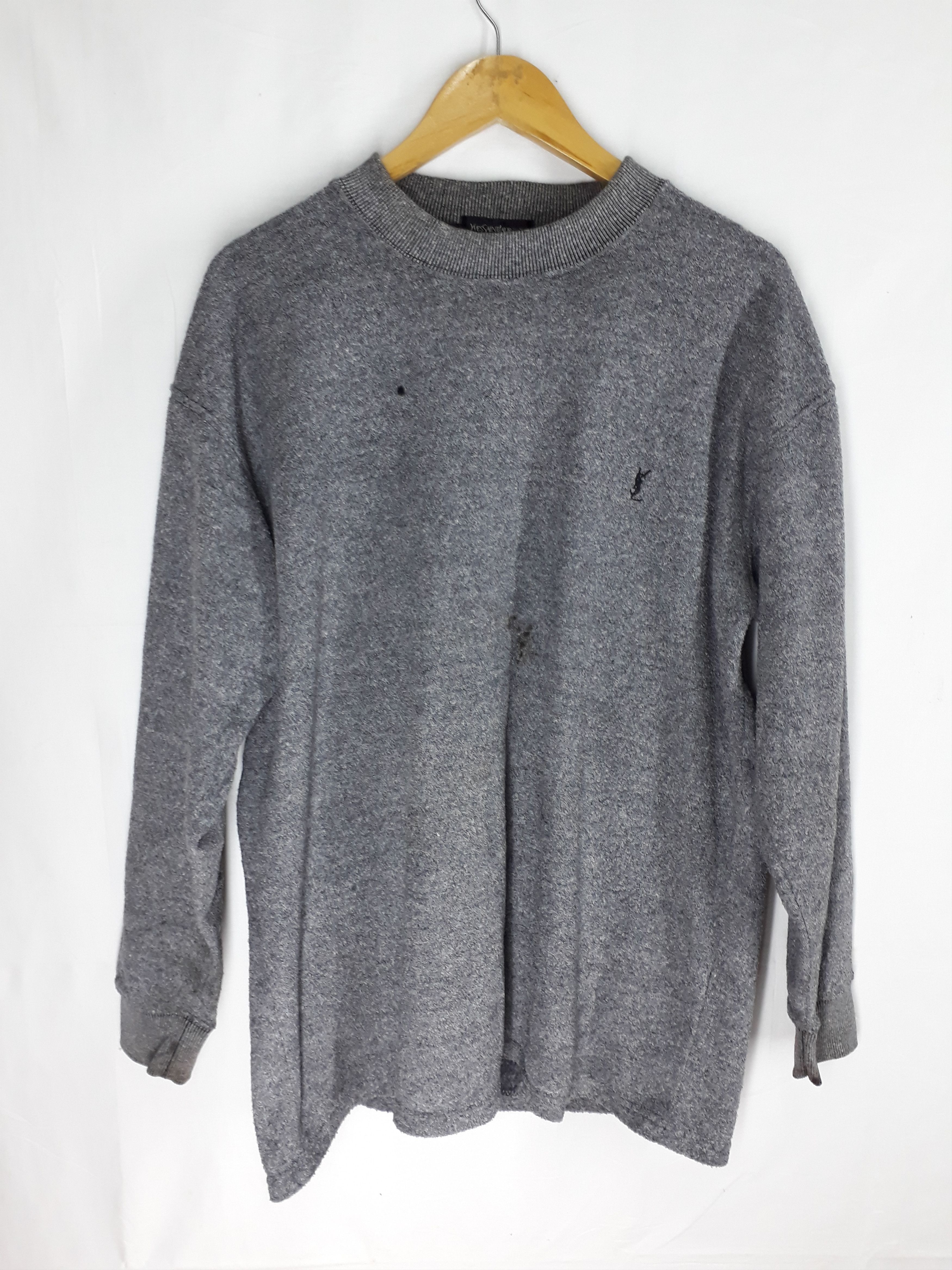Yves Saint Laurent Vintage Ysl Sweatshirt Logo Spell Out Size US L / EU 52-54 / 3 - 1 Thumbnail