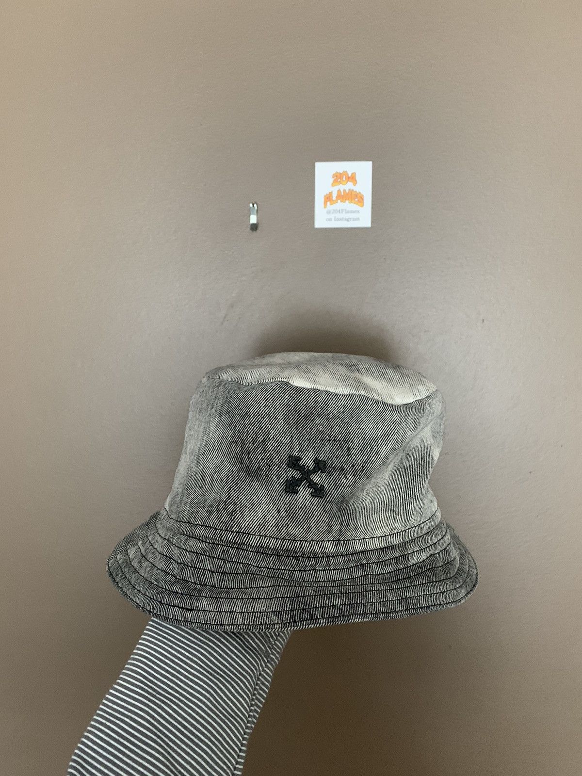 OFF-WHITE Logo-embroidered denim bucket hat