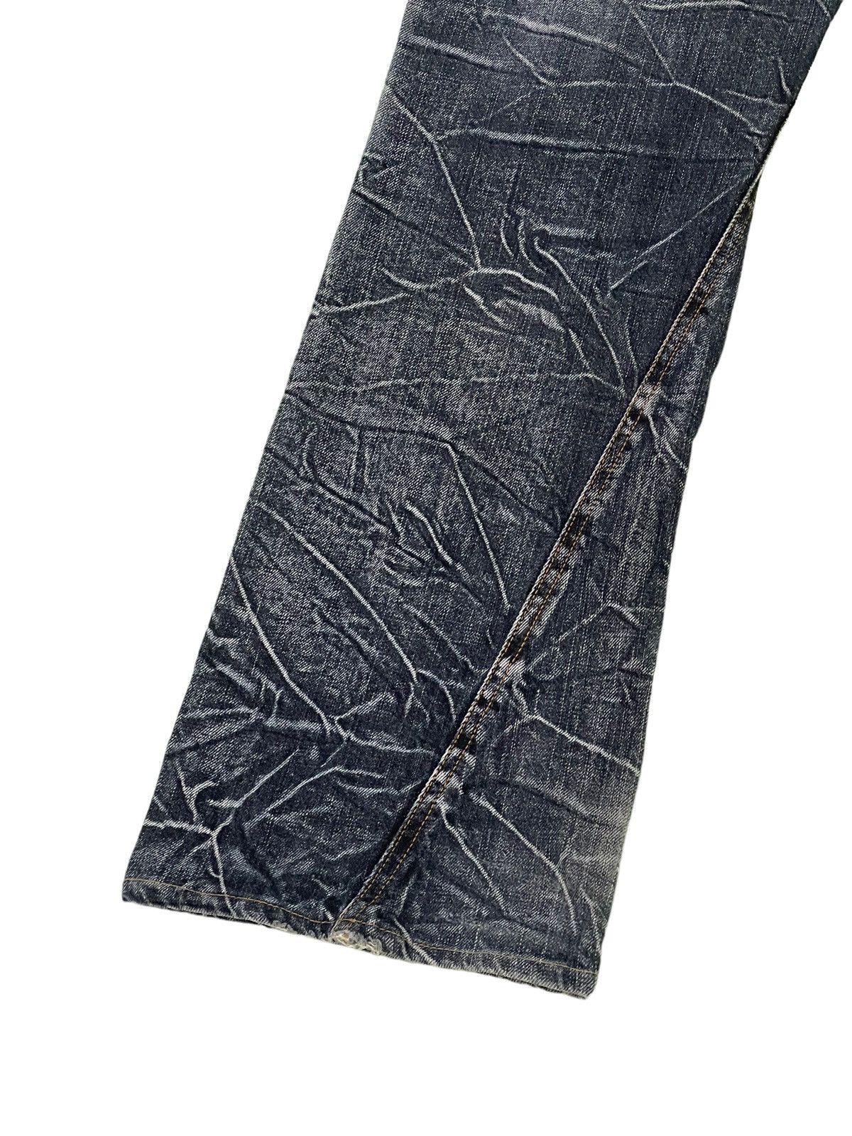 Japanese Brand Flare Jeans Nylaus Acid Wash Denim Boot Cut 4🟦0 Size US 33 - 16 Thumbnail
