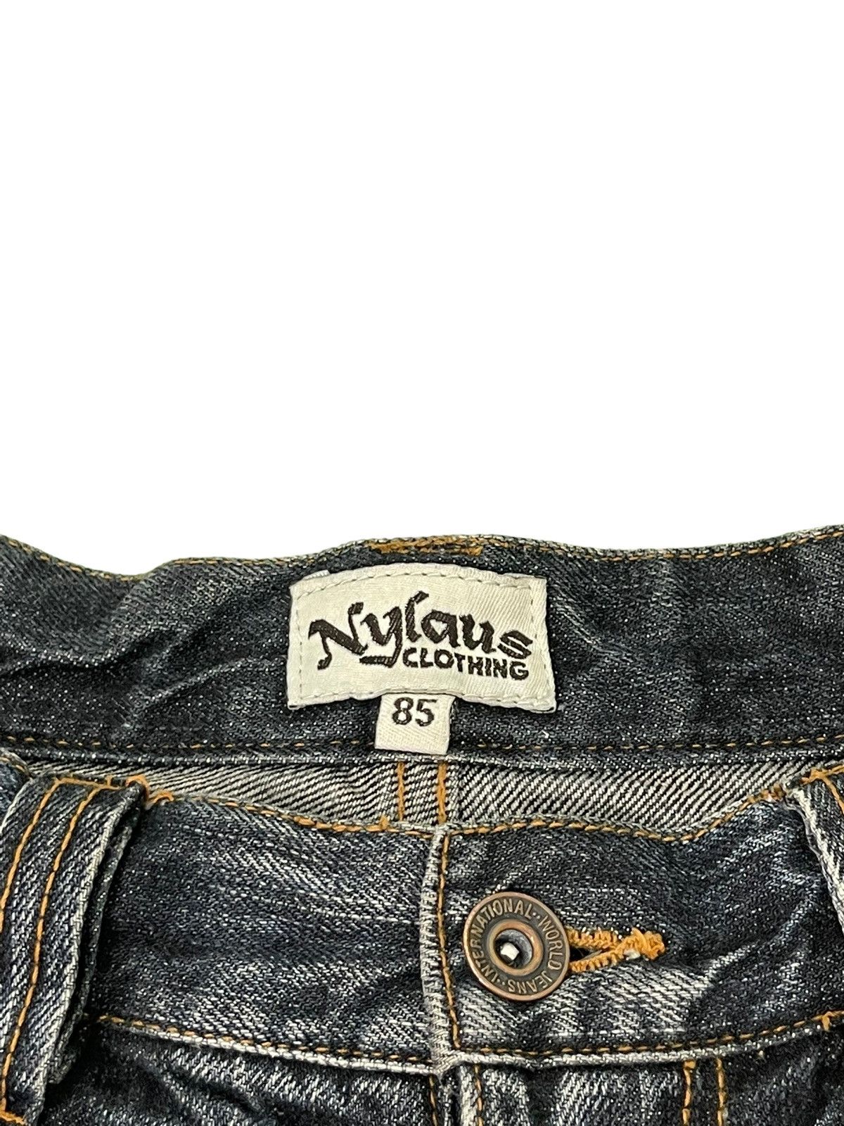 Japanese Brand Flare Jeans Nylaus Acid Wash Denim Boot Cut 4🟦0 Size US 33 - 10 Thumbnail