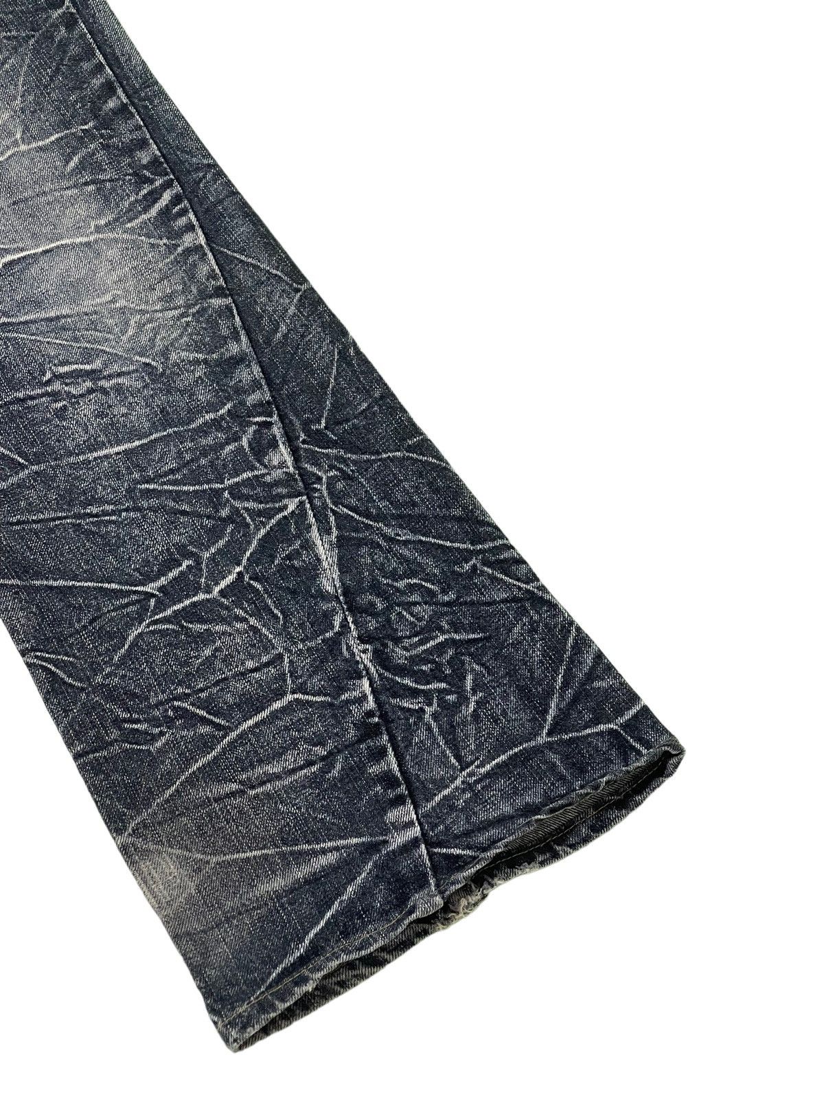 Japanese Brand Flare Jeans Nylaus Acid Wash Denim Boot Cut 4🟦0 Size US 33 - 4 Thumbnail