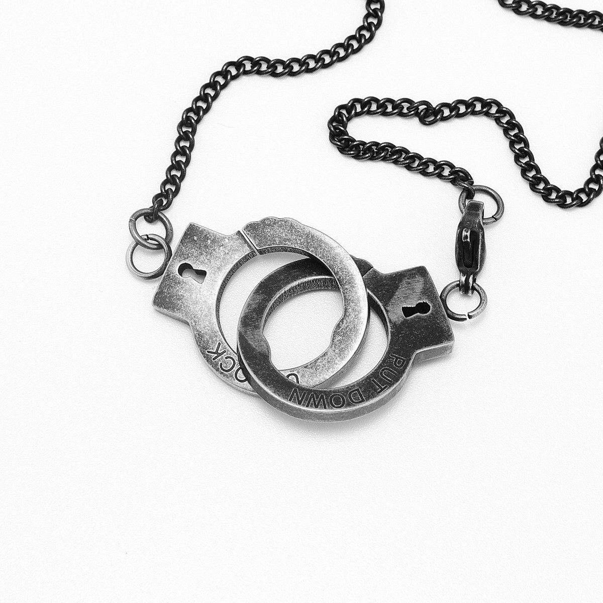 Jewelry 316L Stainless Steel Handcuffs Pendant Necklace Size ONE SIZE - 7 Thumbnail
