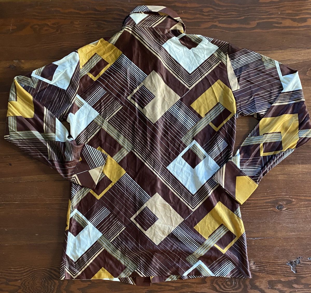 Retrofit Vintage 70’s Career Club Polyester Long Sleeve Button Up Size US L / EU 52-54 / 3 - 8 Thumbnail
