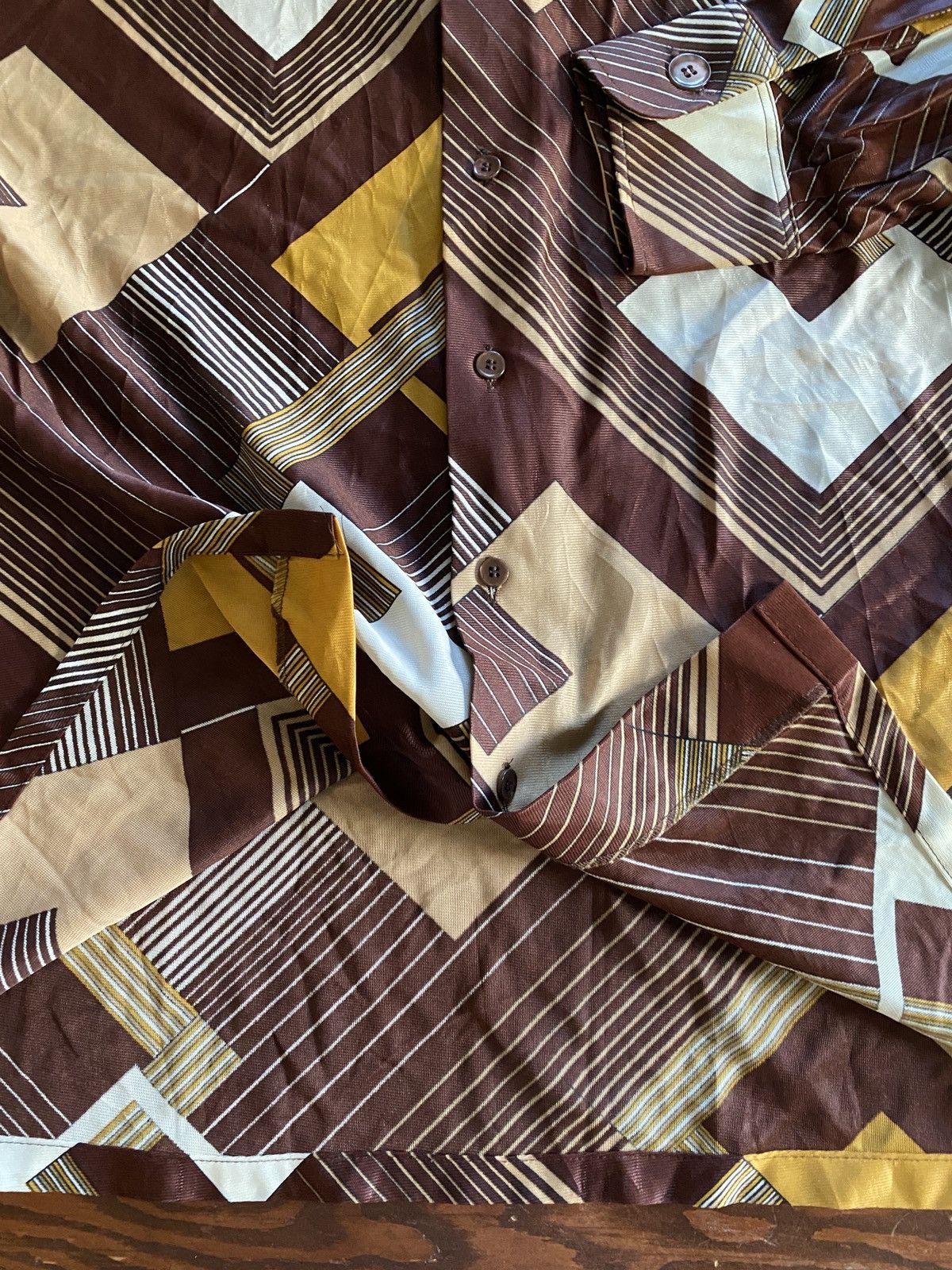 Retrofit Vintage 70’s Career Club Polyester Long Sleeve Button Up Size US L / EU 52-54 / 3 - 6 Thumbnail