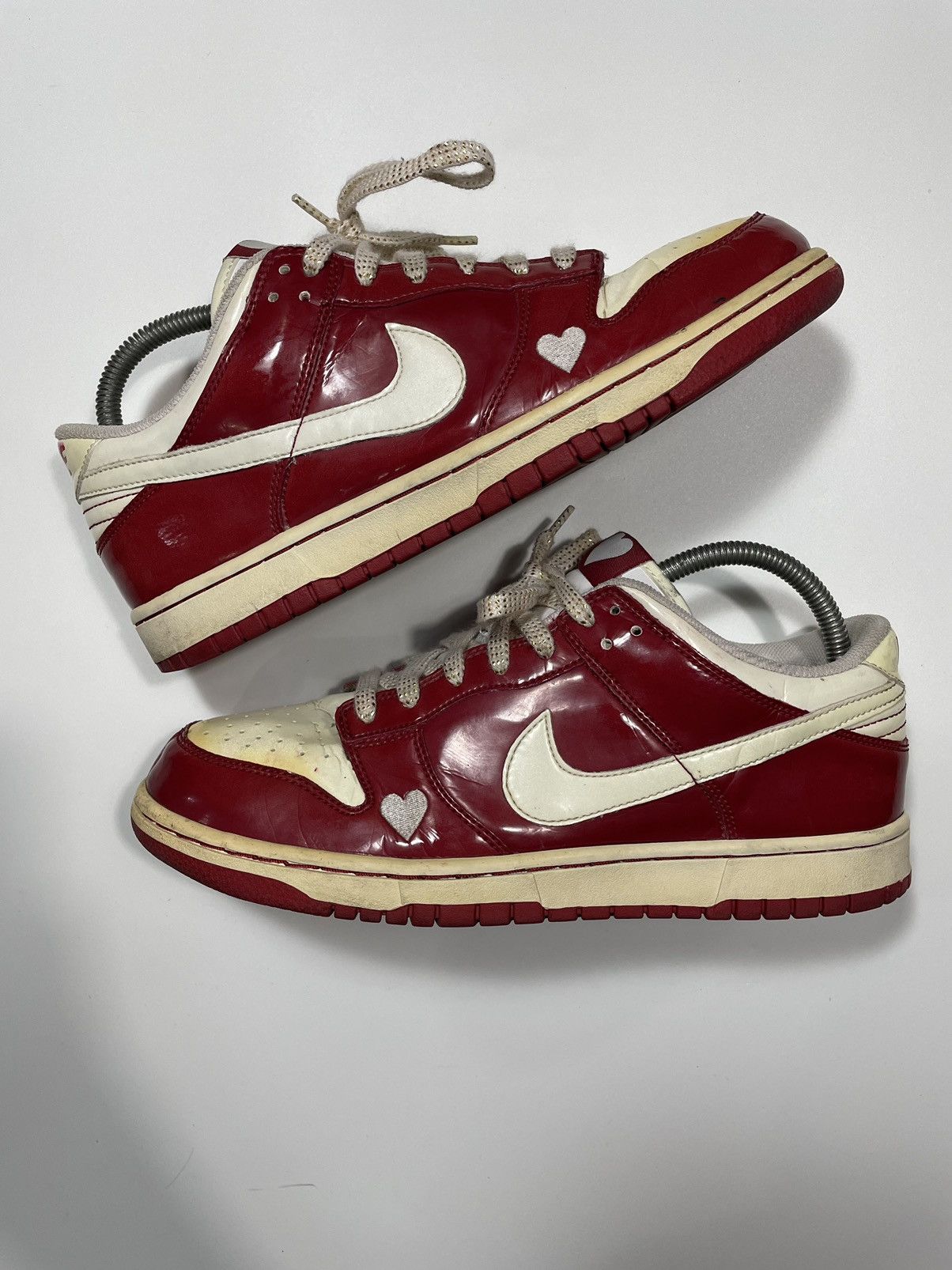 Nike × Vintage ❤️Vintage Rare Nike Dunk Low Valentine Red White SB 04 05 of Size US 9 / EU 42 - 9 Thumbnail