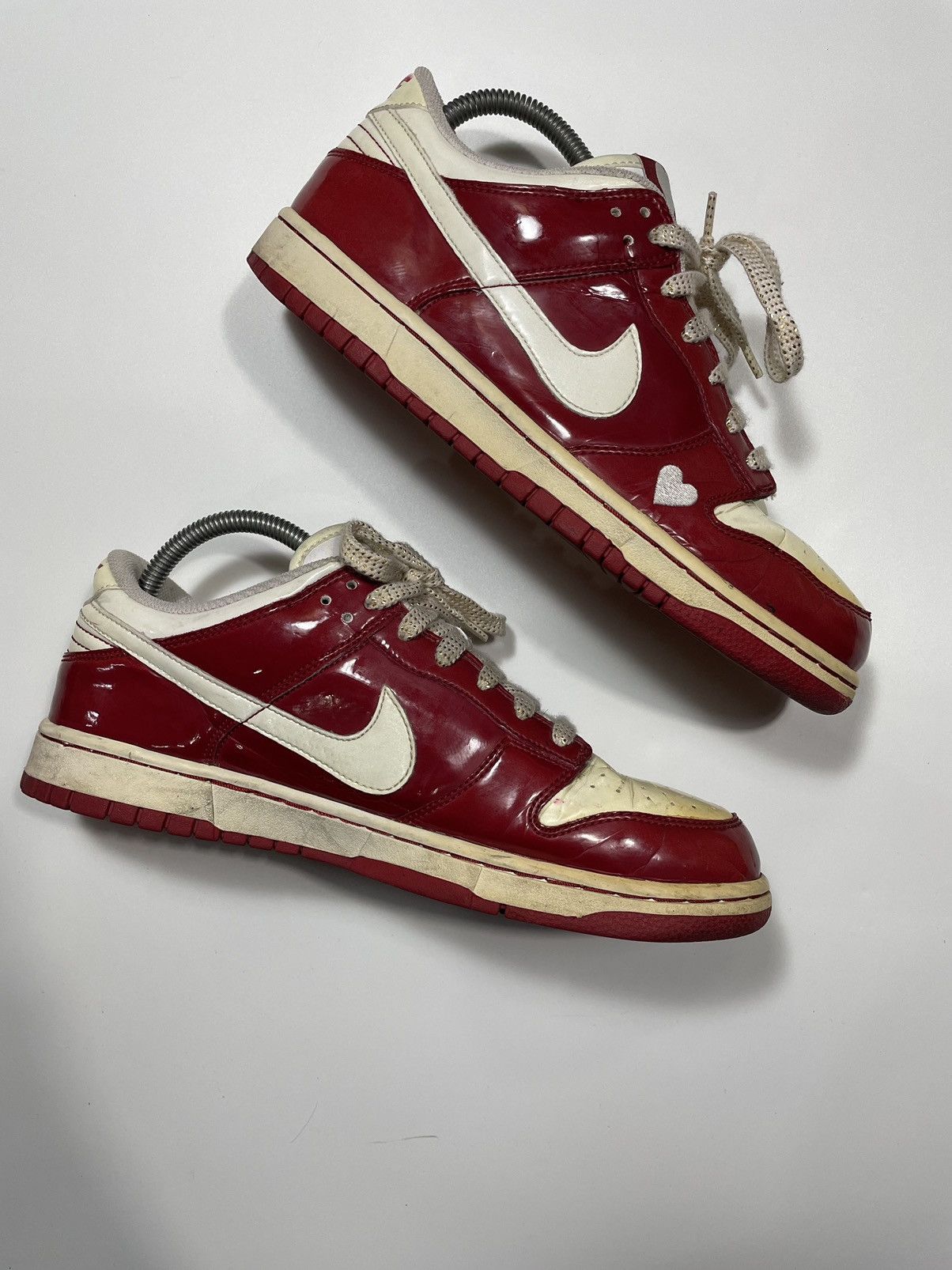 Nike × Vintage ❤️Vintage Rare Nike Dunk Low Valentine Red White SB 04 05 of Size US 9 / EU 42 - 10 Thumbnail