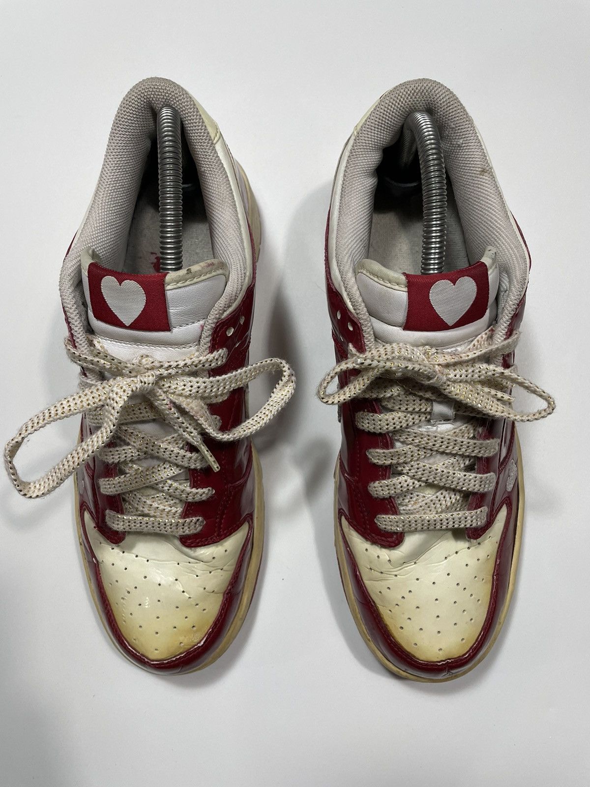Nike × Vintage ❤️Vintage Rare Nike Dunk Low Valentine Red White SB 04 05 of Size US 9 / EU 42 - 7 Thumbnail