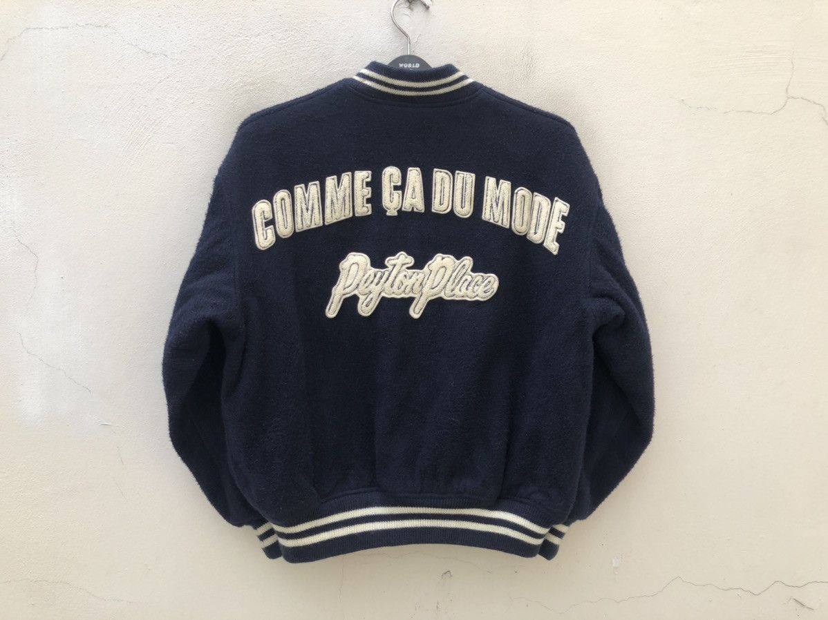image of Vintage Ppfm X Comme Ca Du Mode Fleece Varsity Bomber Jacket, Men's (Size Medium)
