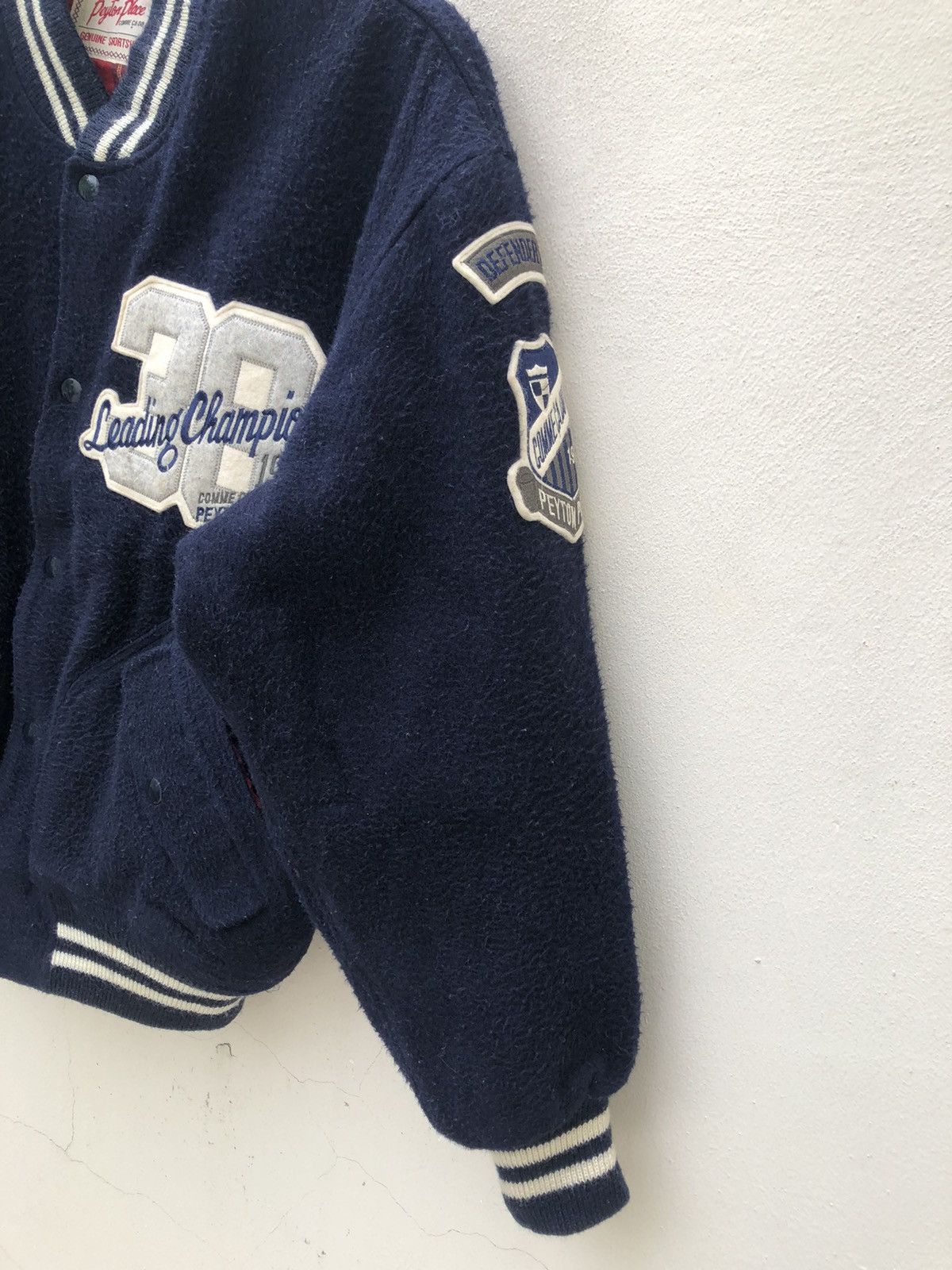 Japanese Brand × PPFM Vintage PPFM X Comme Ca Du Mode Fleece Varsity Bomber Jacket Size US M / EU 48-50 / 2 - 14 Thumbnail