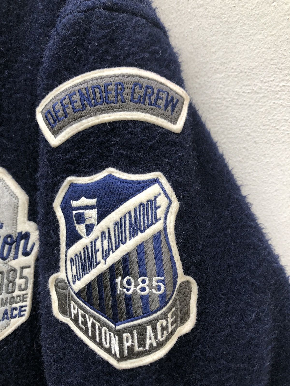 Japanese Brand × PPFM Vintage PPFM X Comme Ca Du Mode Fleece Varsity Bomber Jacket Size US M / EU 48-50 / 2 - 10 Thumbnail