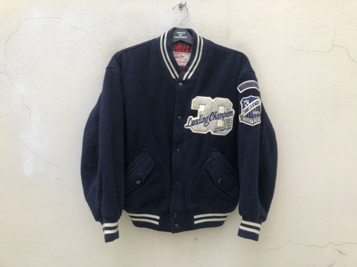 Japanese Brand × PPFM Vintage PPFM X Comme Ca Du Mode Fleece Varsity Bomber Jacket Size US M / EU 48-50 / 2 - 8 Thumbnail