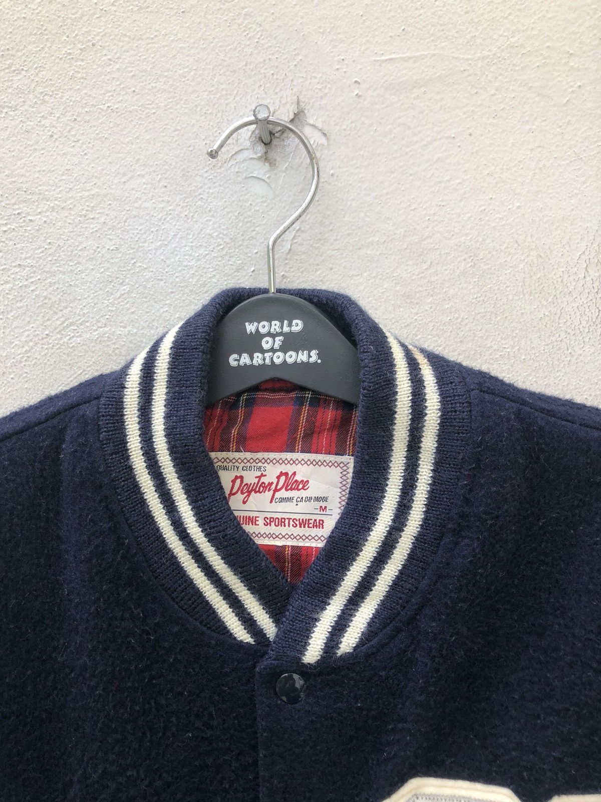 Japanese Brand × PPFM Vintage PPFM X Comme Ca Du Mode Fleece Varsity Bomber Jacket Size US M / EU 48-50 / 2 - 9 Thumbnail
