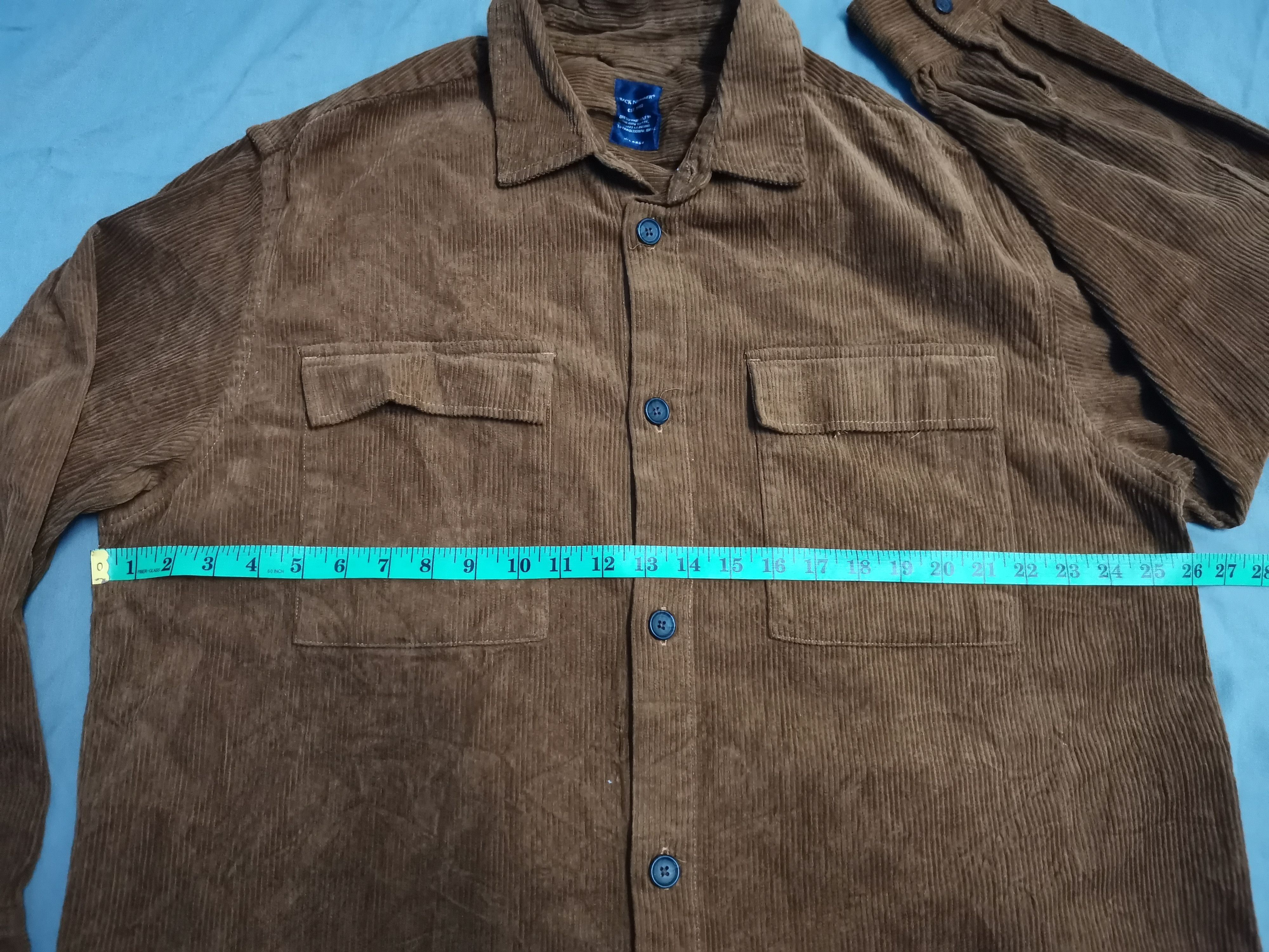 Japanese Brand Back Number Corduroy Shirt Japan Designer Carhatt Rare Size US XL / EU 56 / 4 - 7 Thumbnail