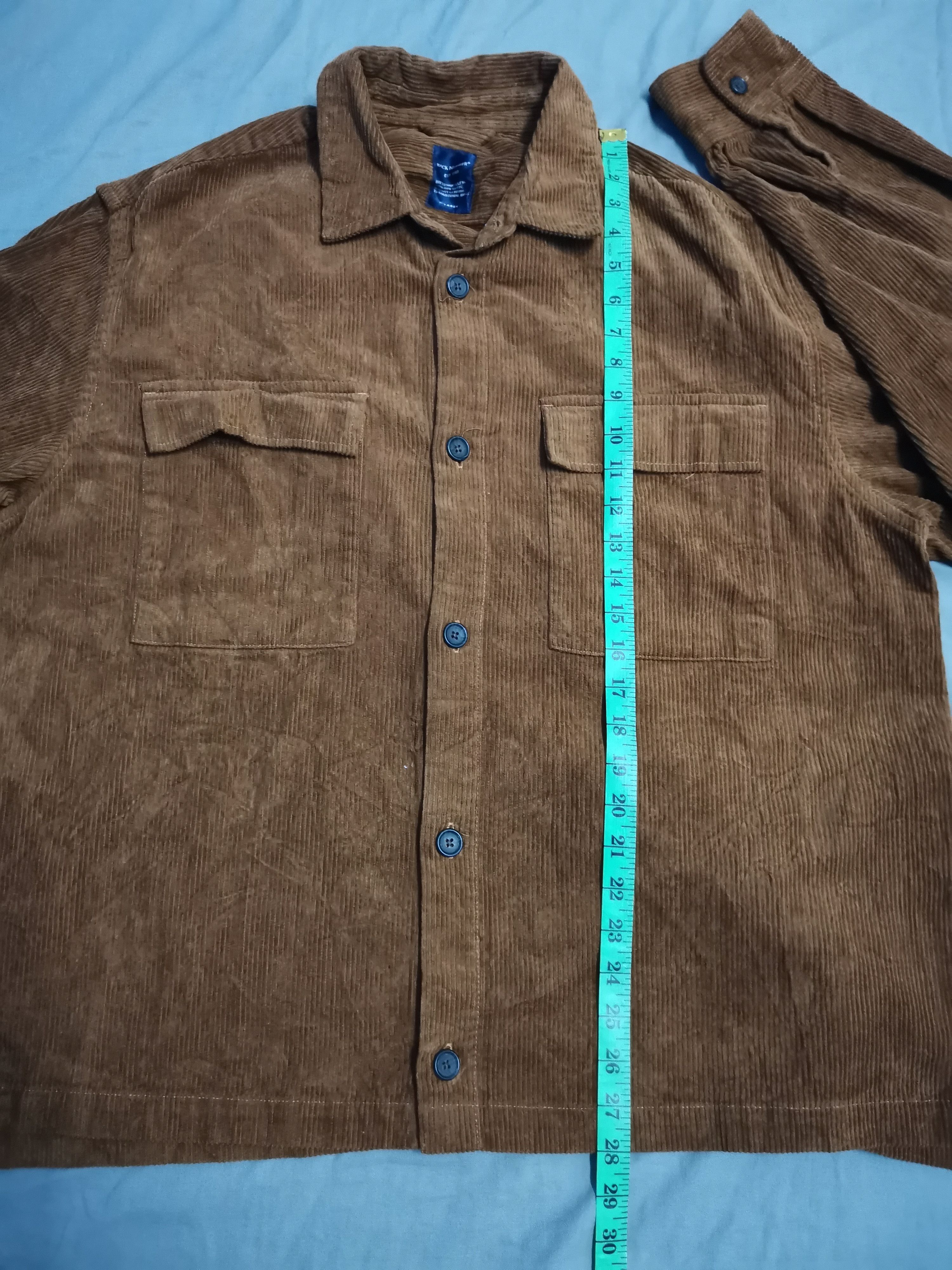 Japanese Brand Back Number Corduroy Shirt Japan Designer Carhatt Rare Size US XL / EU 56 / 4 - 6 Thumbnail