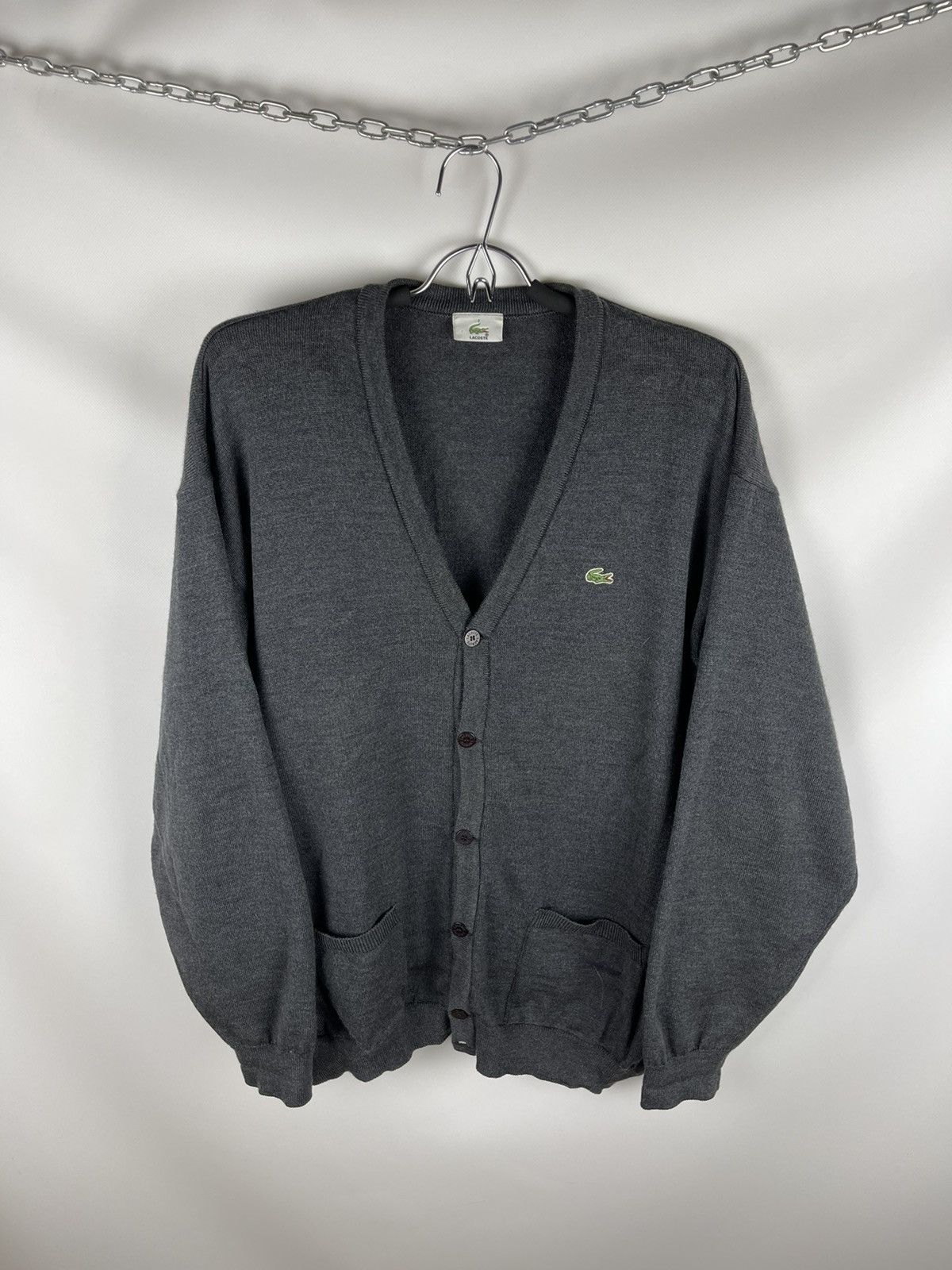 Lacoste Lacoste vintage cardigan knitwear sweater jumper pockets Size US XL / EU 56 / 4 - 1 Thumbnail