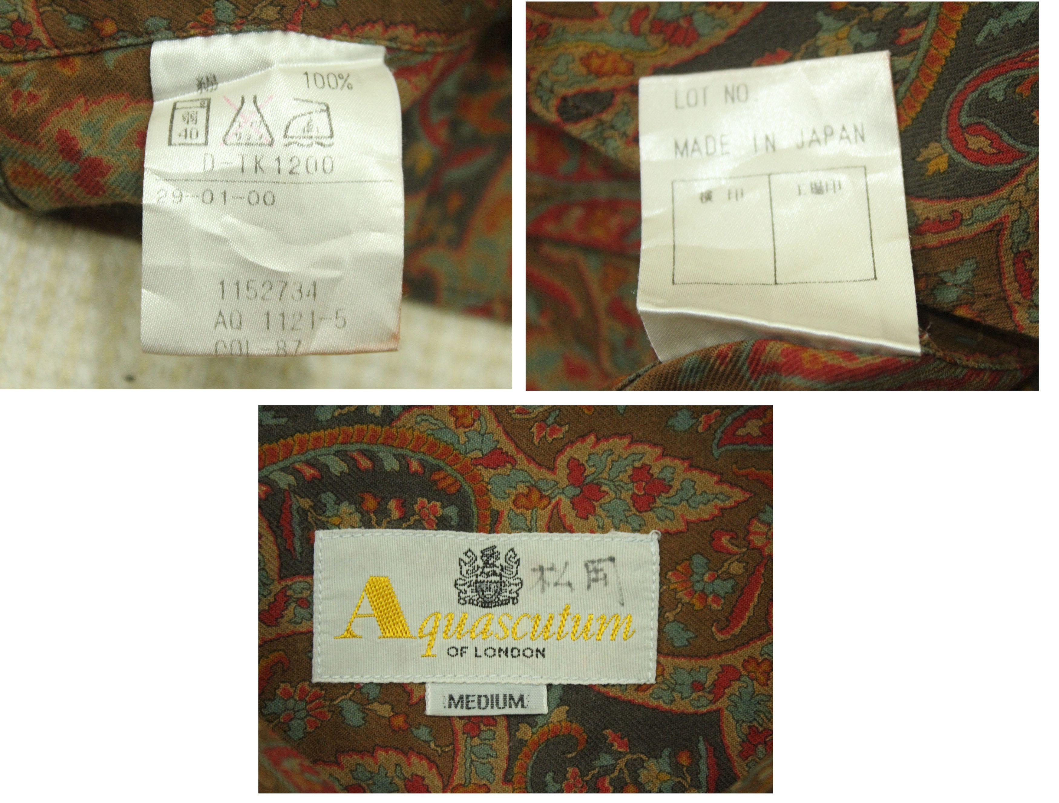 Aquascutum × Vintage AQUASCUTUM Shirt Paisley Button Down Art Shirt Vintage Size US M / EU 48-50 / 2 - 9 Thumbnail