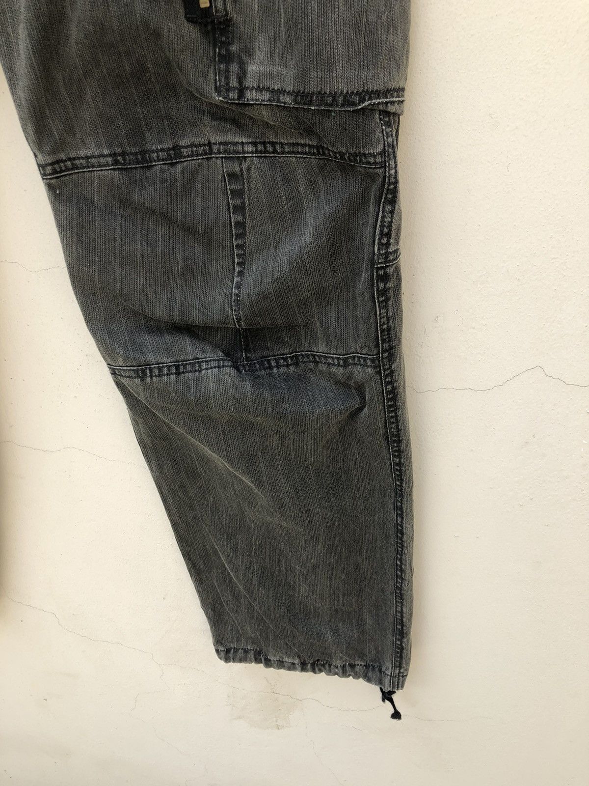 PPFM PPFM Faded Black Striped Parachute Cargo Trouser Pant Size US 32 / EU 48 - 6 Thumbnail