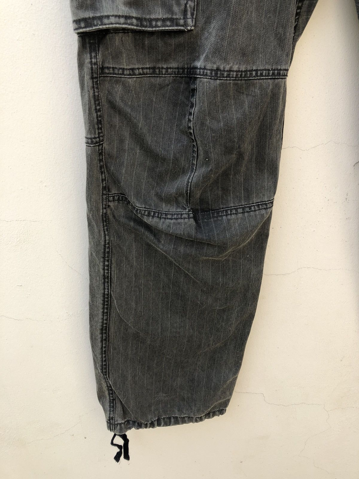 PPFM PPFM Faded Black Striped Parachute Cargo Trouser Pant Size US 32 / EU 48 - 4 Thumbnail