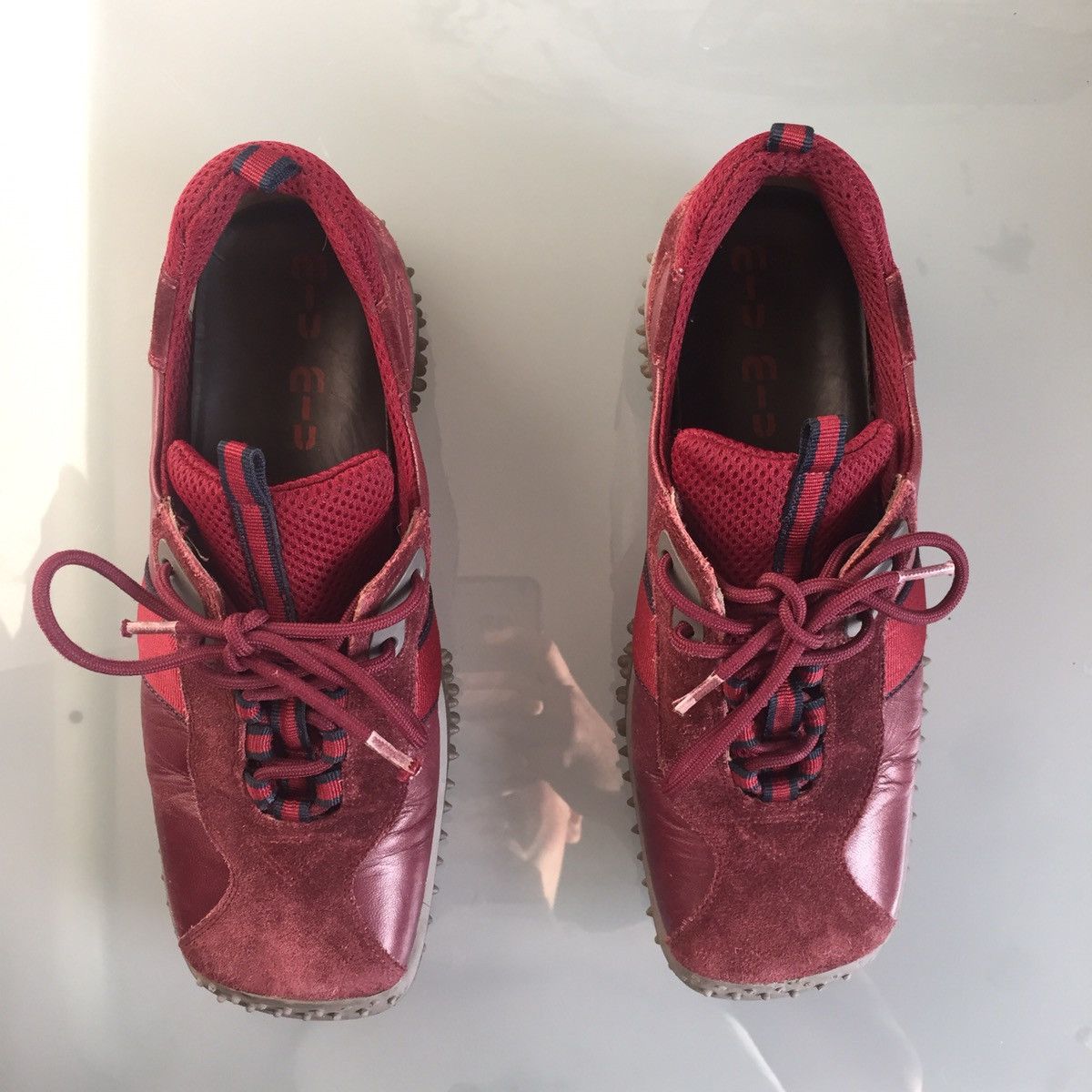 Miu Miu *Fits size 8.5* Miu miu tech rubber grip sole sneakers Size US 7 / EU 40 - 2 Thumbnail
