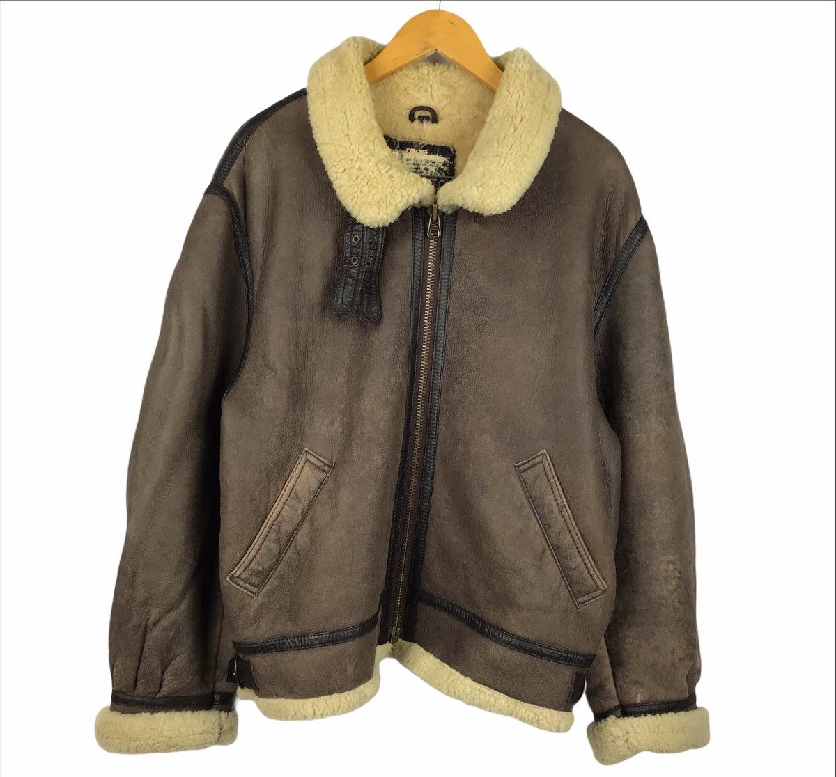Other Genuine Leather Serge Hervet Bomber B3 Sheepskin Coat Size US L / EU 52-54 / 3 - 2 Thumbnail