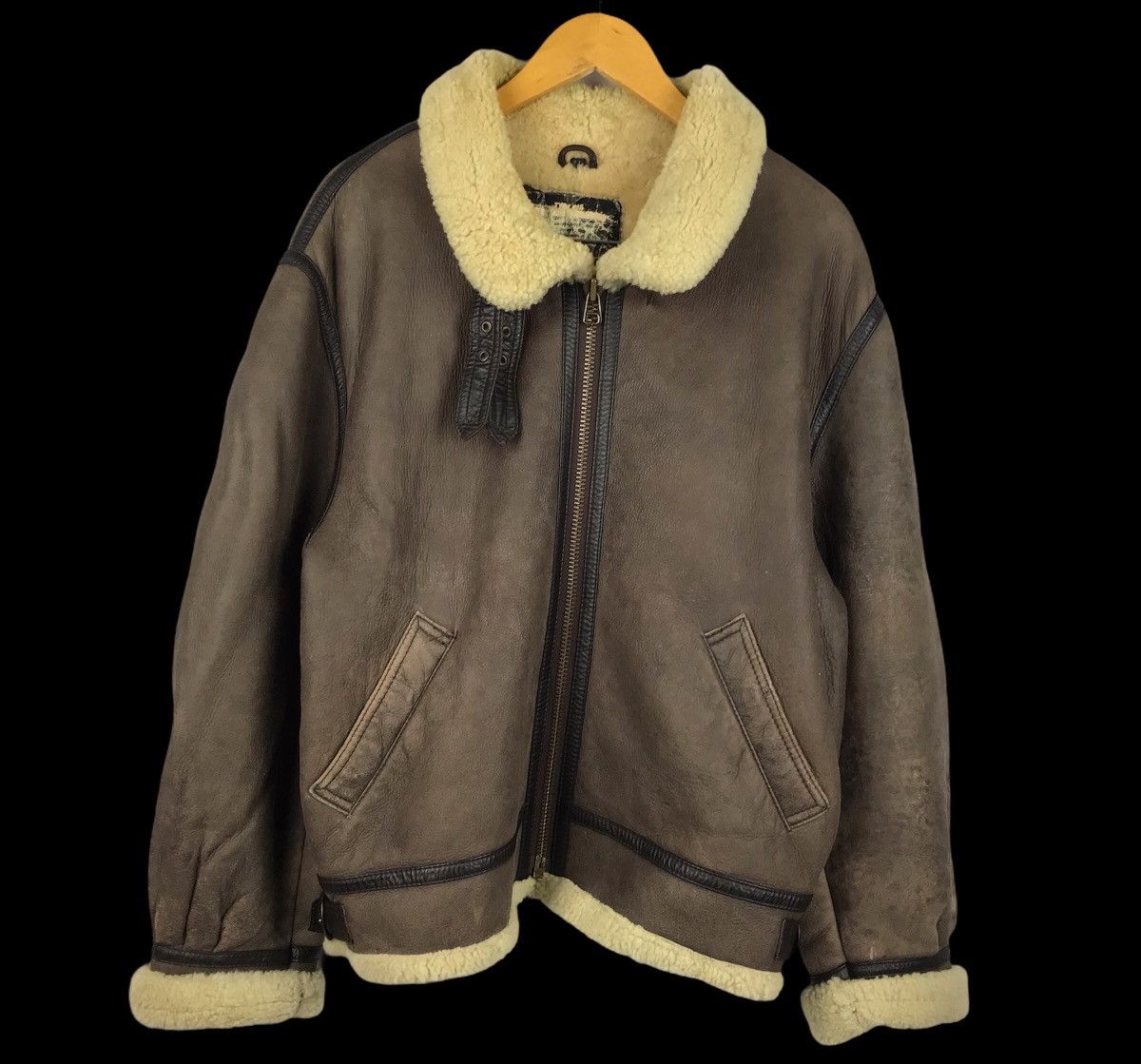 Other Genuine Leather Serge Hervet Bomber B3 Sheepskin Coat Size US L / EU 52-54 / 3 - 1 Thumbnail