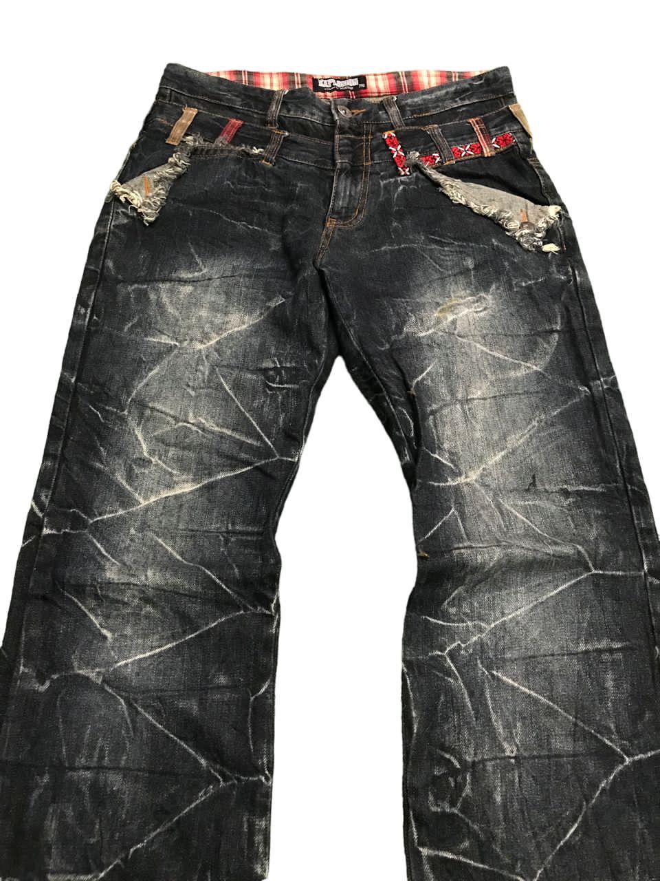 Japanese Brand Vintage Explosion Double Waist Nylaus Double Waist Jeans Size US 32 / EU 48 - 2 Thumbnail