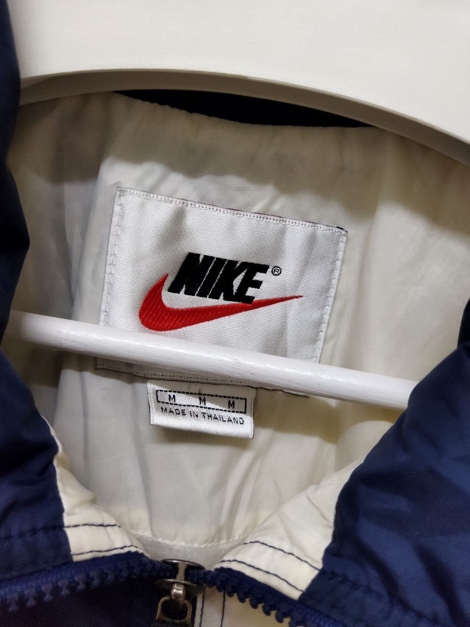 Nike Vintage 90s NIKE Big Swoosh 2 Tone Jacket Size US M / EU 48-50 / 2 - 7 Thumbnail