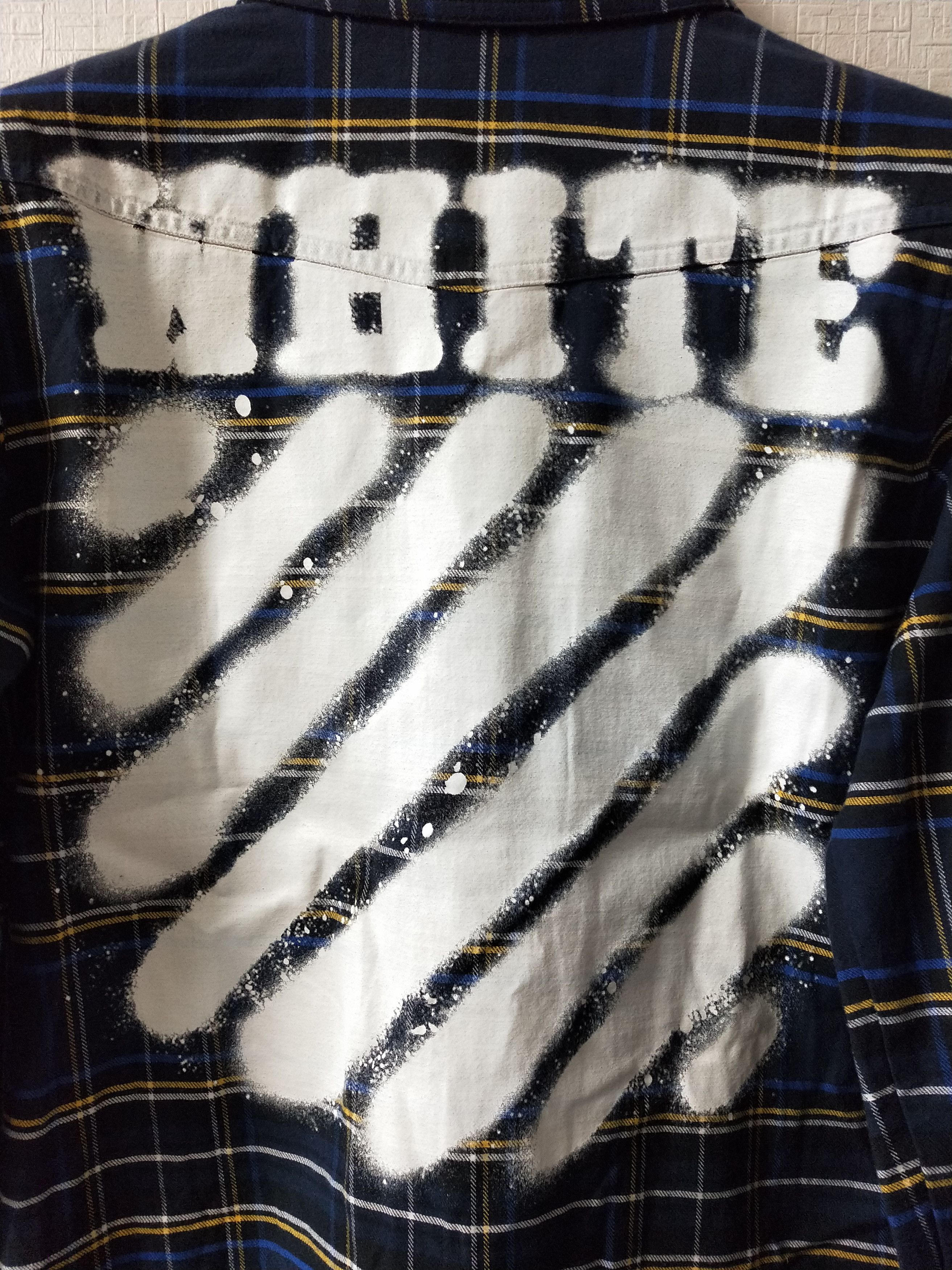 Off-White Diagonal Spray Check Shirt Size US S / EU 44-46 / 1 - 2 Thumbnail