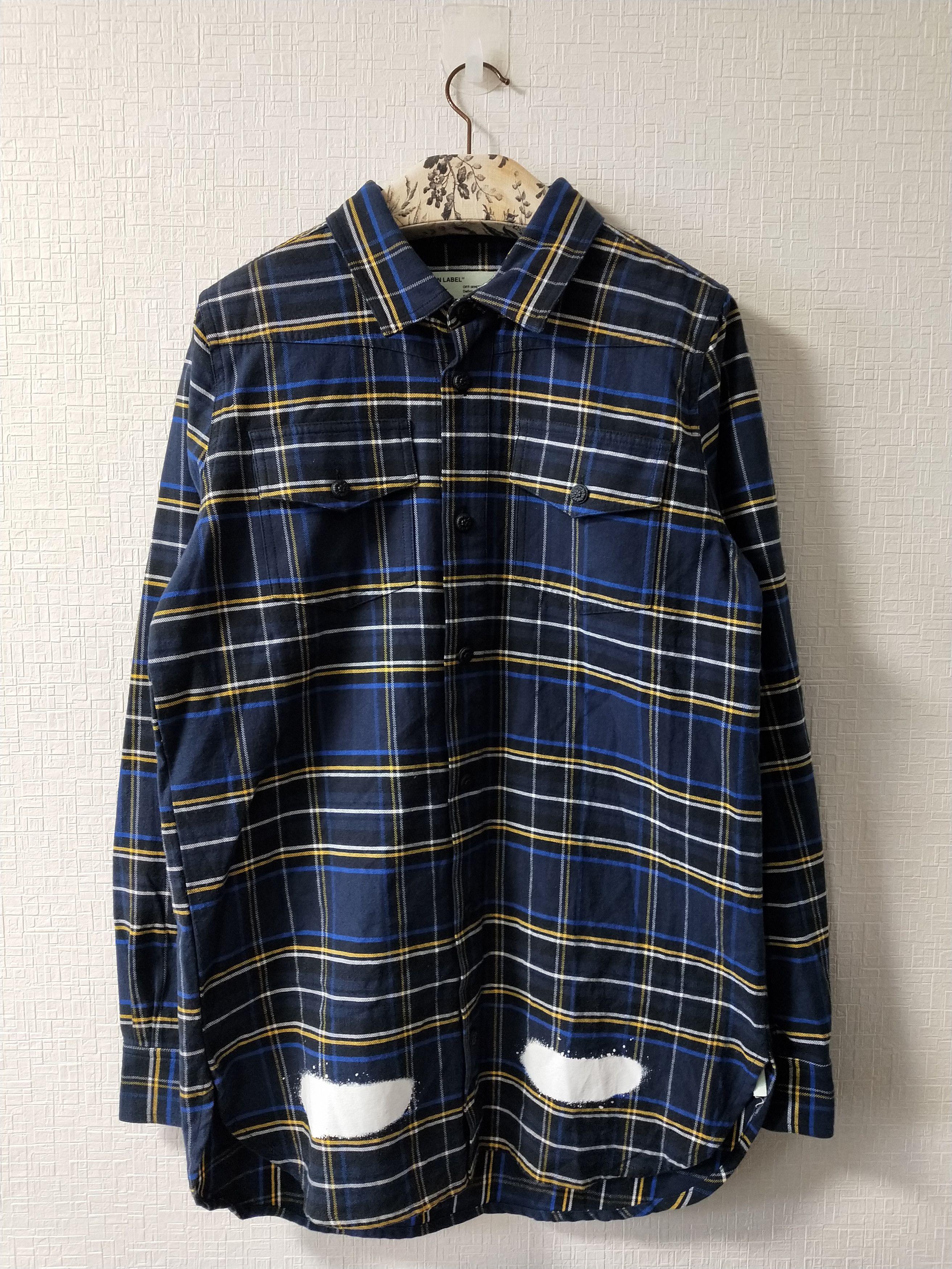 Off-White Diagonal Spray Check Shirt Size US S / EU 44-46 / 1 - 3 Thumbnail