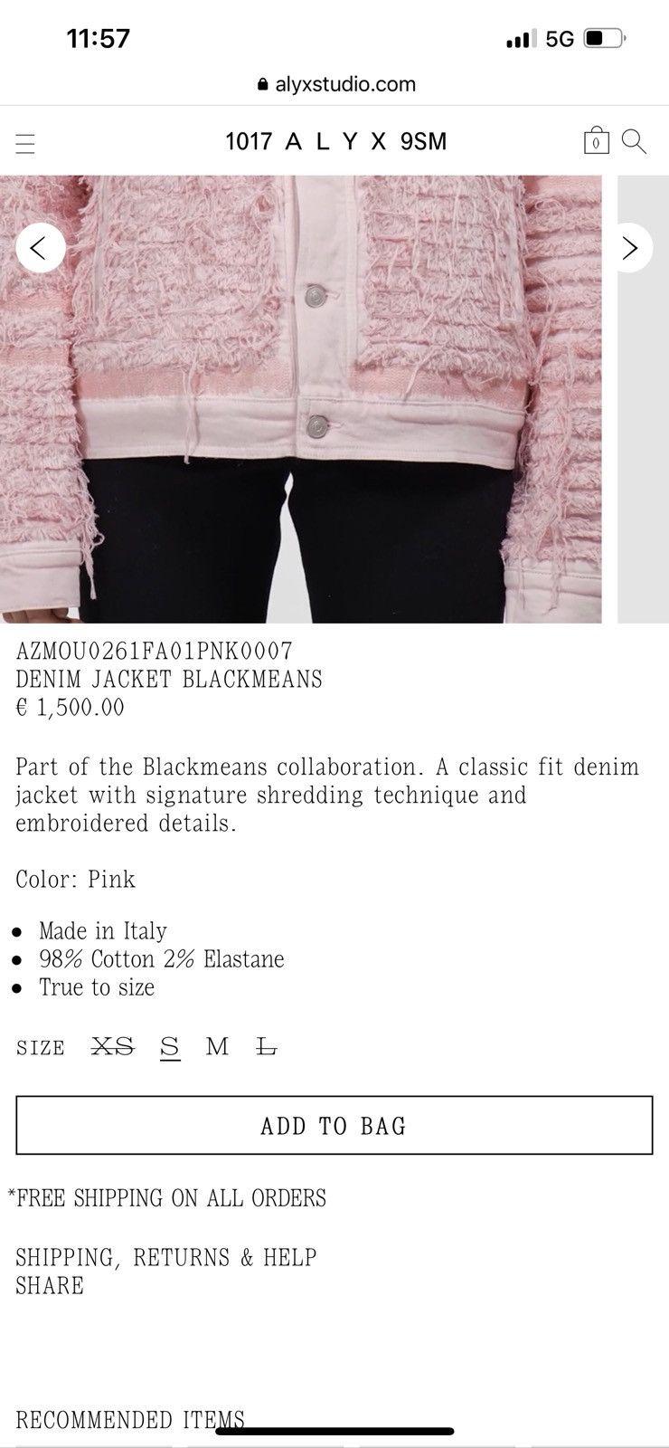 1017 ALYX 9SM Alyx blackmeans denim jacket size 50 Size US M / EU 48-50 / 2 - 2 Thumbnail
