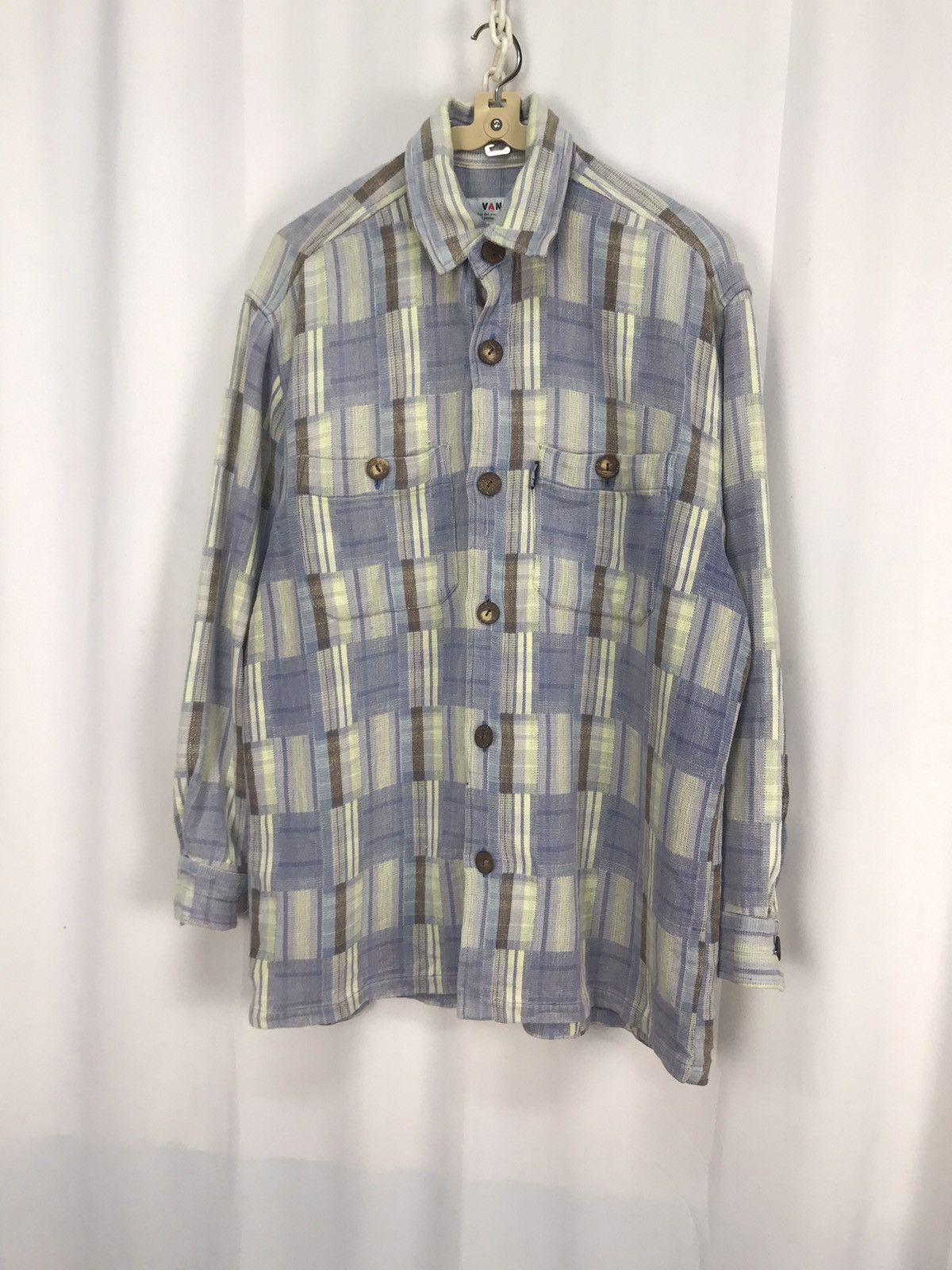 Flannel × Van Vintage flannel button up shirt by van Size US M / EU 48-50 / 2 - 8 Thumbnail