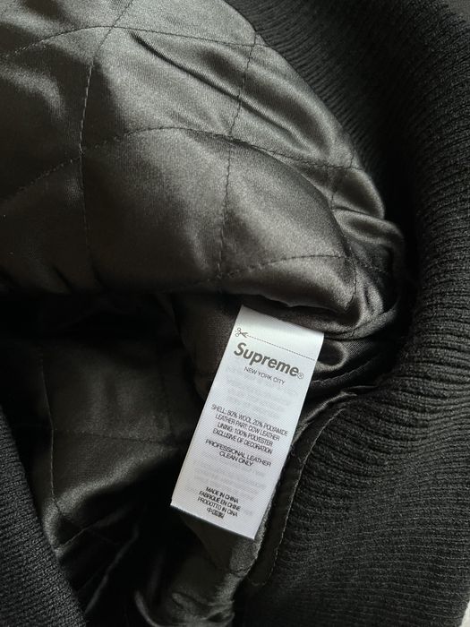 Supreme Supreme Aeon Flux Varsity Jacket Black | Grailed