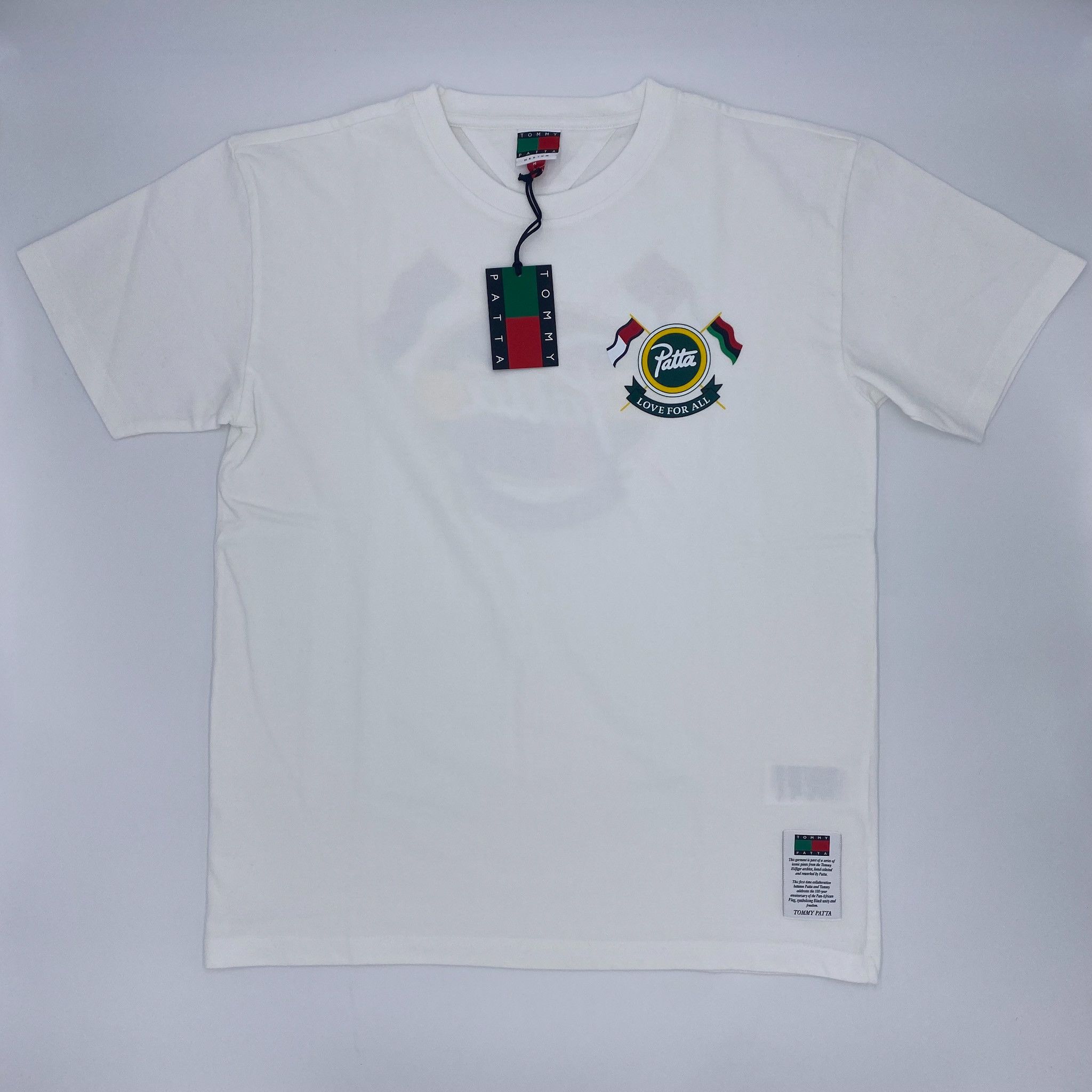 image of Patta x Tommy Jeans Shield T-Shirt White • X-Large, Men's (Size XL)