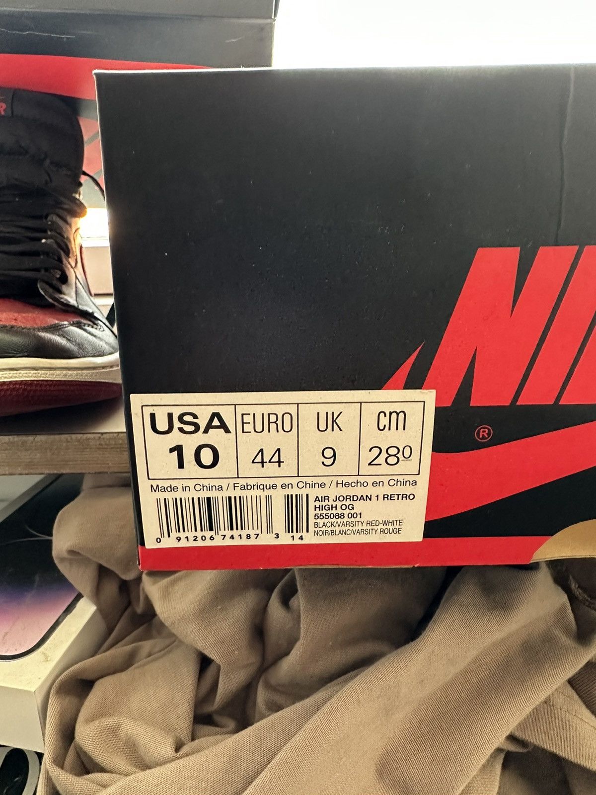 Jordan Brand Jordan 1 Bred Banned 2016 Size US 10 / EU 43 - 14 Thumbnail