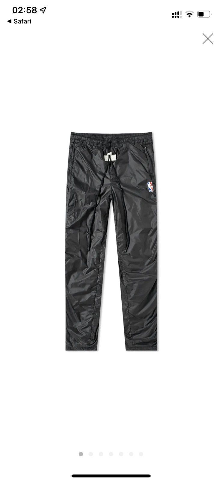 Fear of god tear away pants black sale