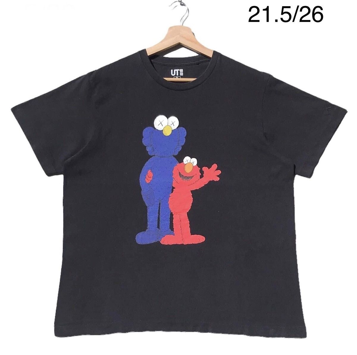 image of Cartoon Network x Kaws Sesame Street in Black, Men's (Size XL)