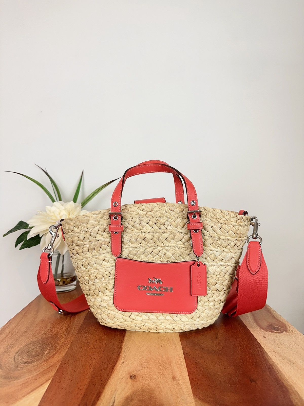 Coach NWT Coach Small Straw Tote Bag | Grailed