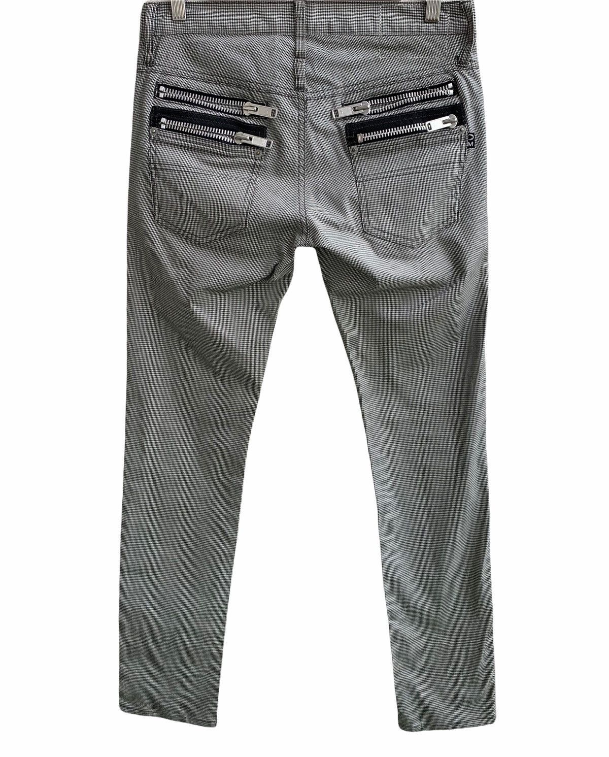 Japanese Brand Vintage Morgan Homme Cheked Zipper Pants Size US 30 / EU 46 - 2 Thumbnail
