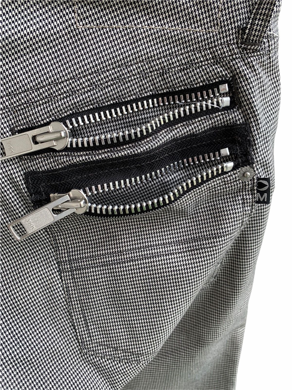 Japanese Brand Vintage Morgan Homme Cheked Zipper Pants Size US 30 / EU 46 - 9 Thumbnail