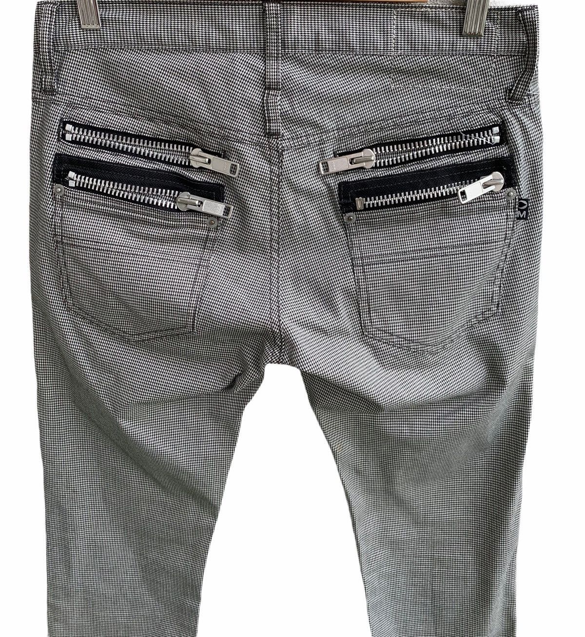 Japanese Brand Vintage Morgan Homme Cheked Zipper Pants Size US 30 / EU 46 - 4 Thumbnail