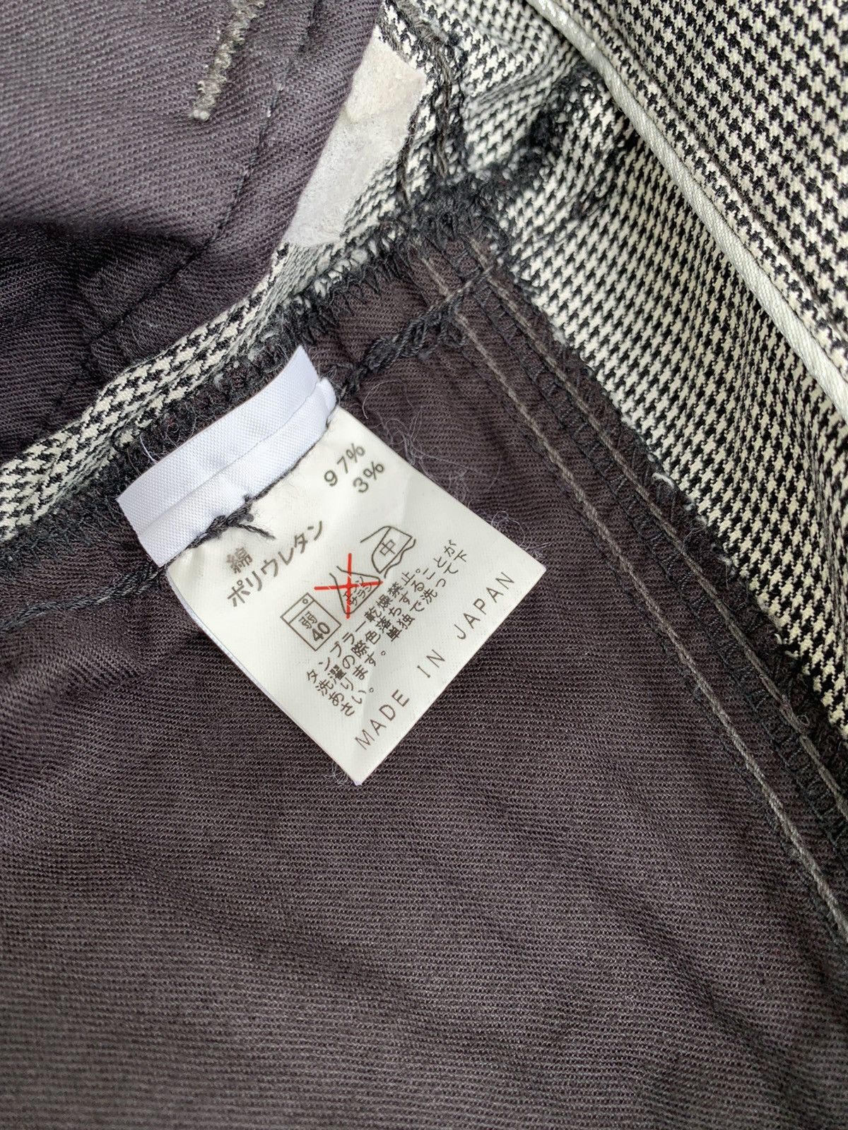 Japanese Brand Vintage Morgan Homme Cheked Zipper Pants Size US 30 / EU 46 - 11 Thumbnail