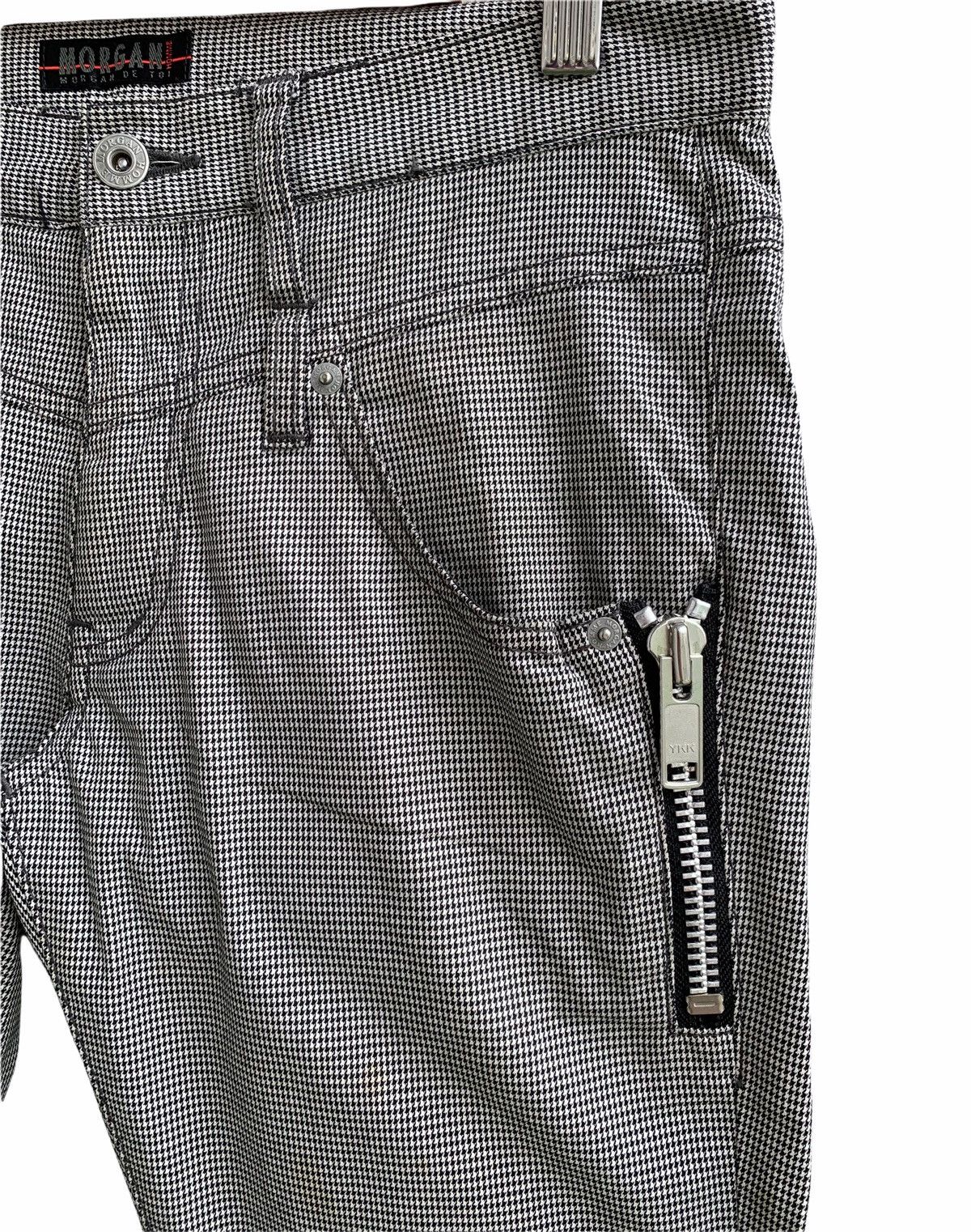 Japanese Brand Vintage Morgan Homme Cheked Zipper Pants Size US 30 / EU 46 - 5 Thumbnail