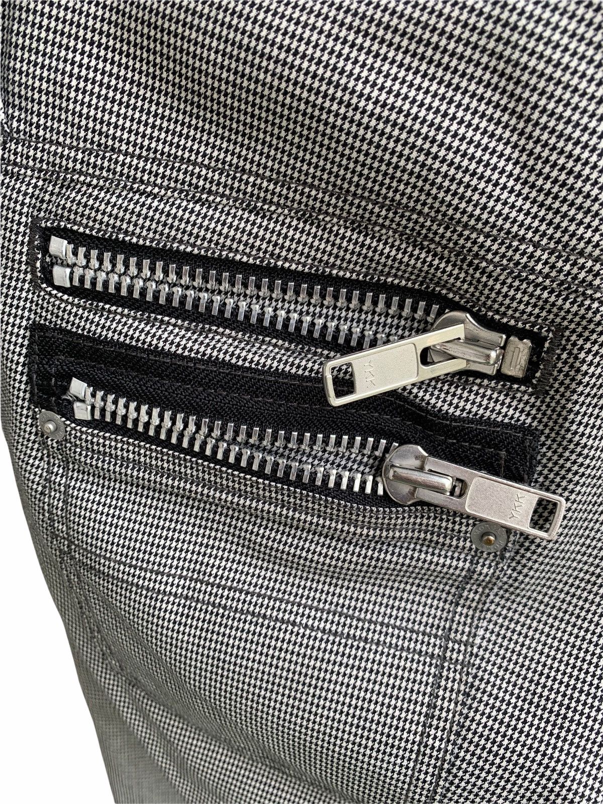 Japanese Brand Vintage Morgan Homme Cheked Zipper Pants Size US 30 / EU 46 - 10 Thumbnail