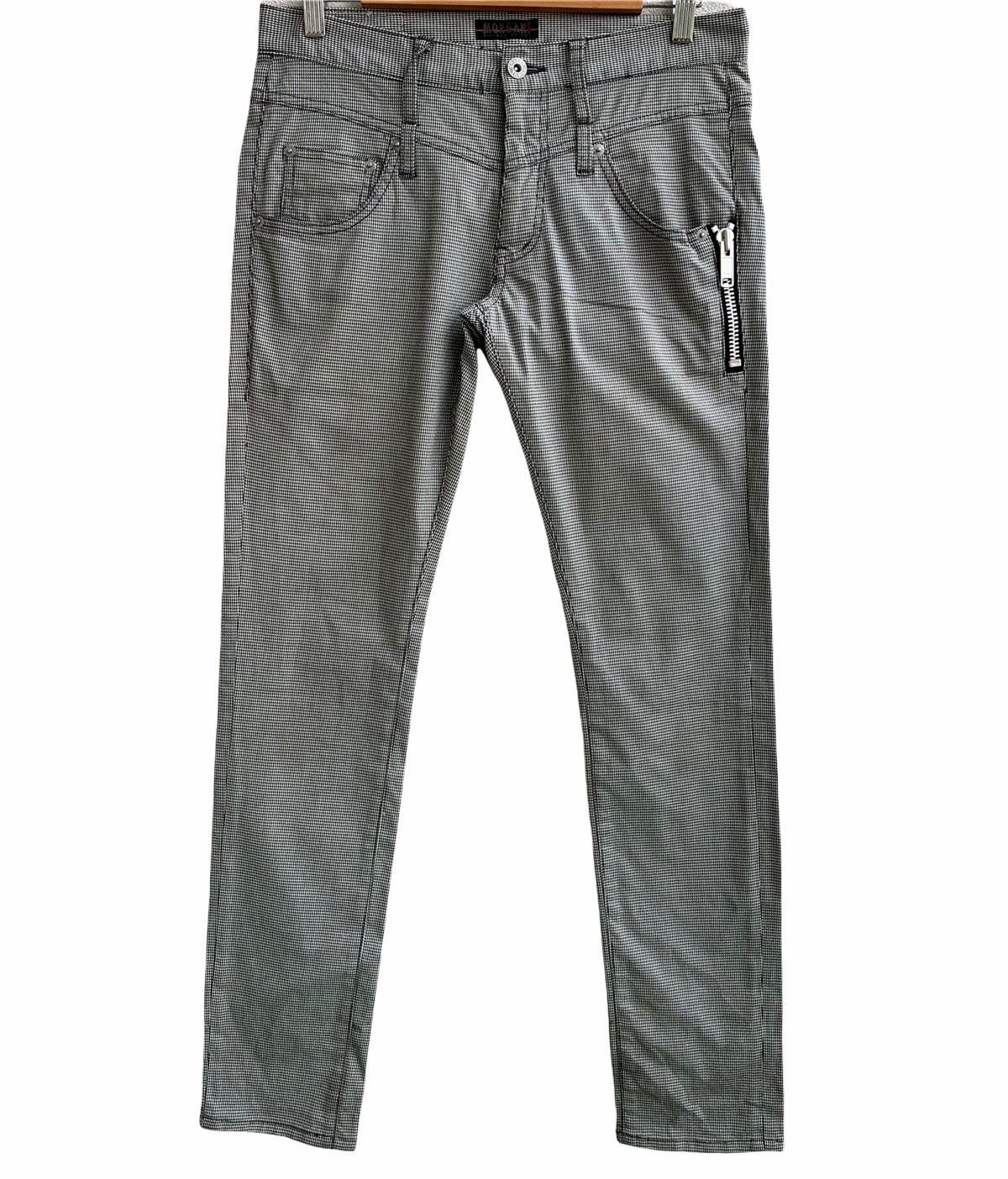 Japanese Brand Vintage Morgan Homme Cheked Zipper Pants Size US 30 / EU 46 - 1 Thumbnail