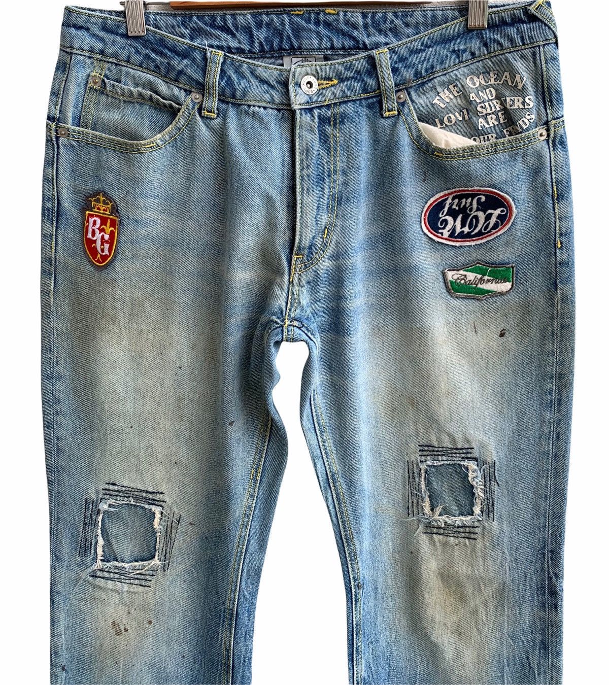 Body Glove Distressed Body Glove Embroidery Patch Denim Pant Size US 34 / EU 50 - 3 Thumbnail
