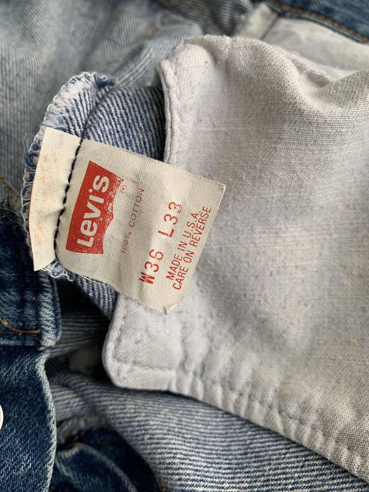 Levi's Vintage Levis 501 Painter Distressed Sky Blue Denim Size US 34 / EU 50 - 9 Thumbnail