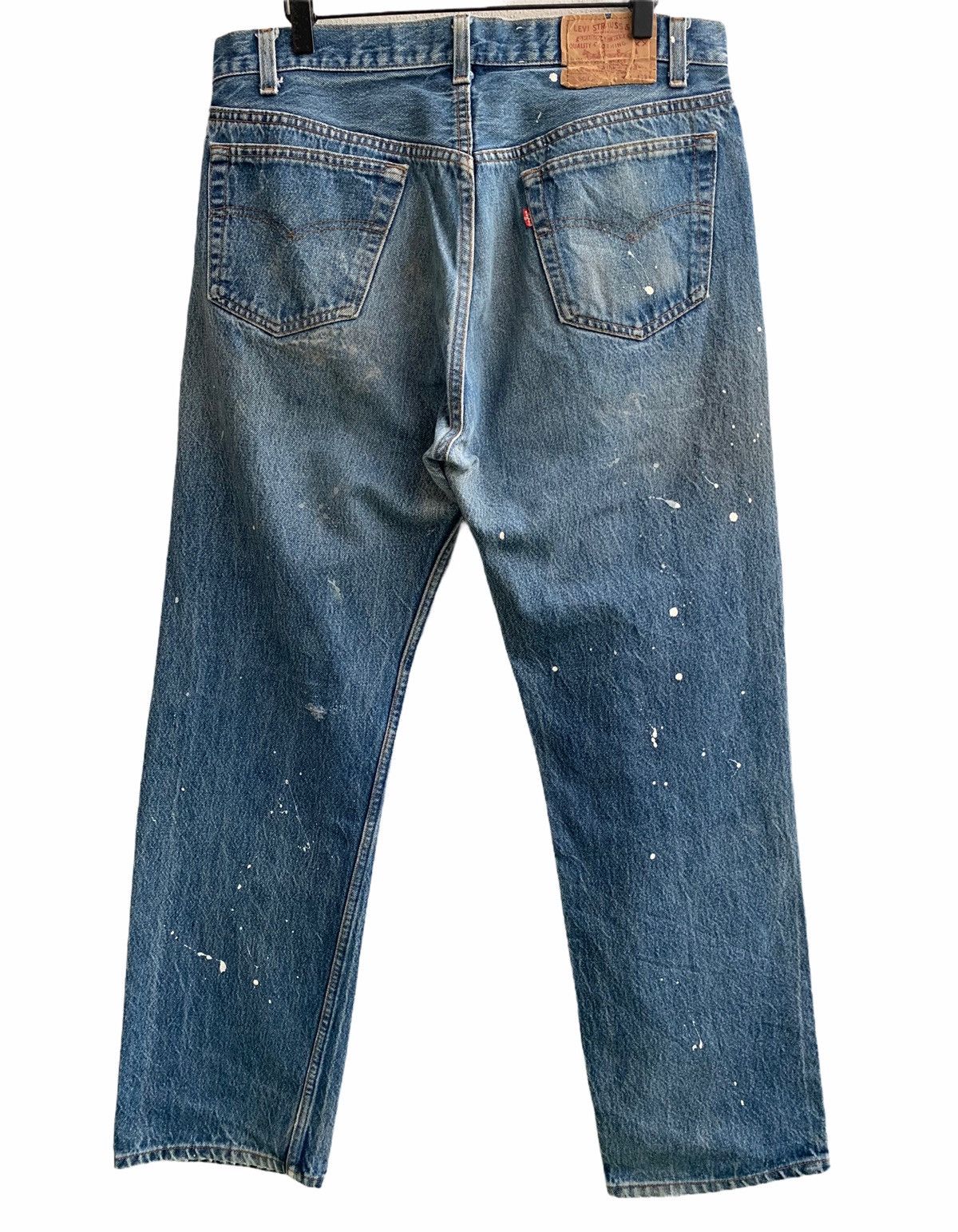 Levi's Vintage Levis 501 Painter Distressed Sky Blue Denim Size US 34 / EU 50 - 2 Thumbnail