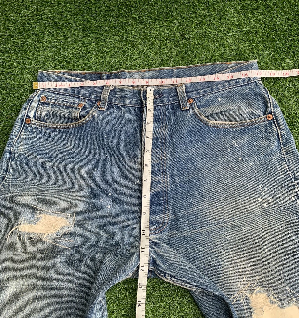 Levi's Vintage Levis 501 Painter Distressed Sky Blue Denim Size US 34 / EU 50 - 13 Thumbnail