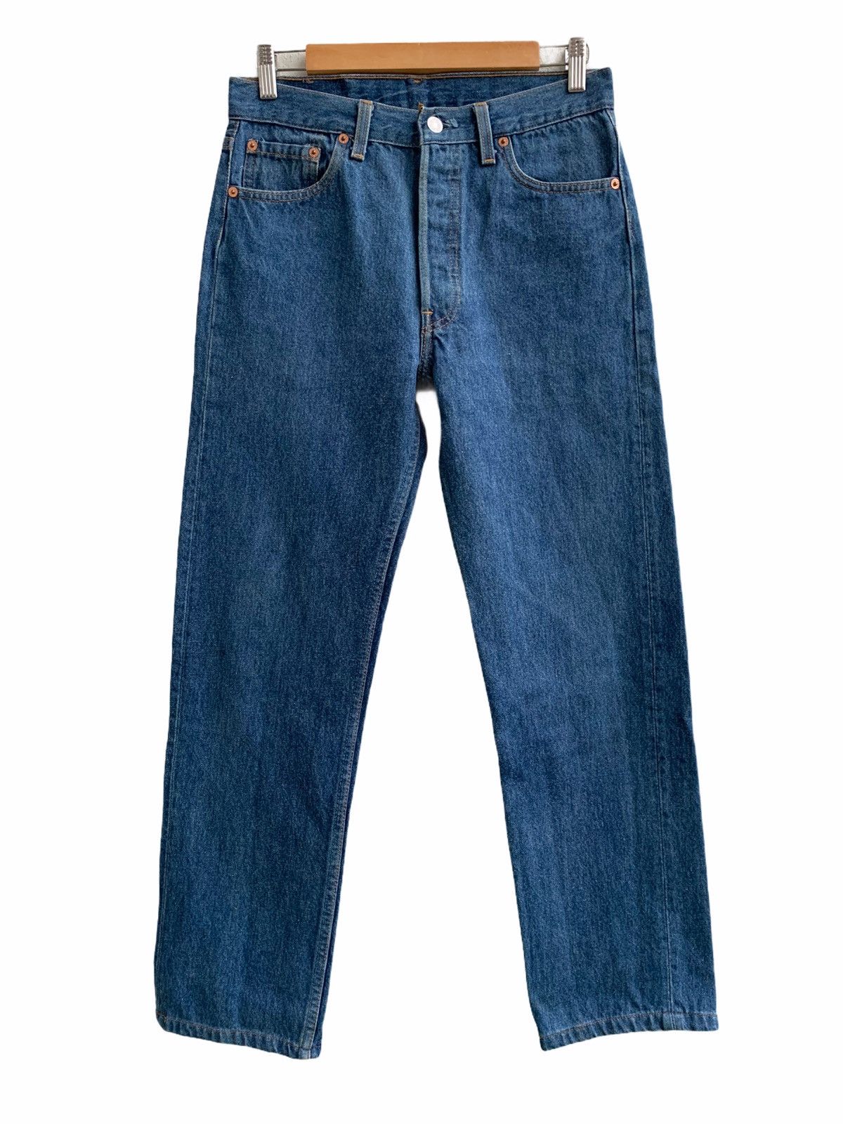 Levi's × Levi's Vintage Clothing 90s Levis Faded Blue 501 Straight Denim Pants B34 Size US 30 / EU 46 - 1 Thumbnail